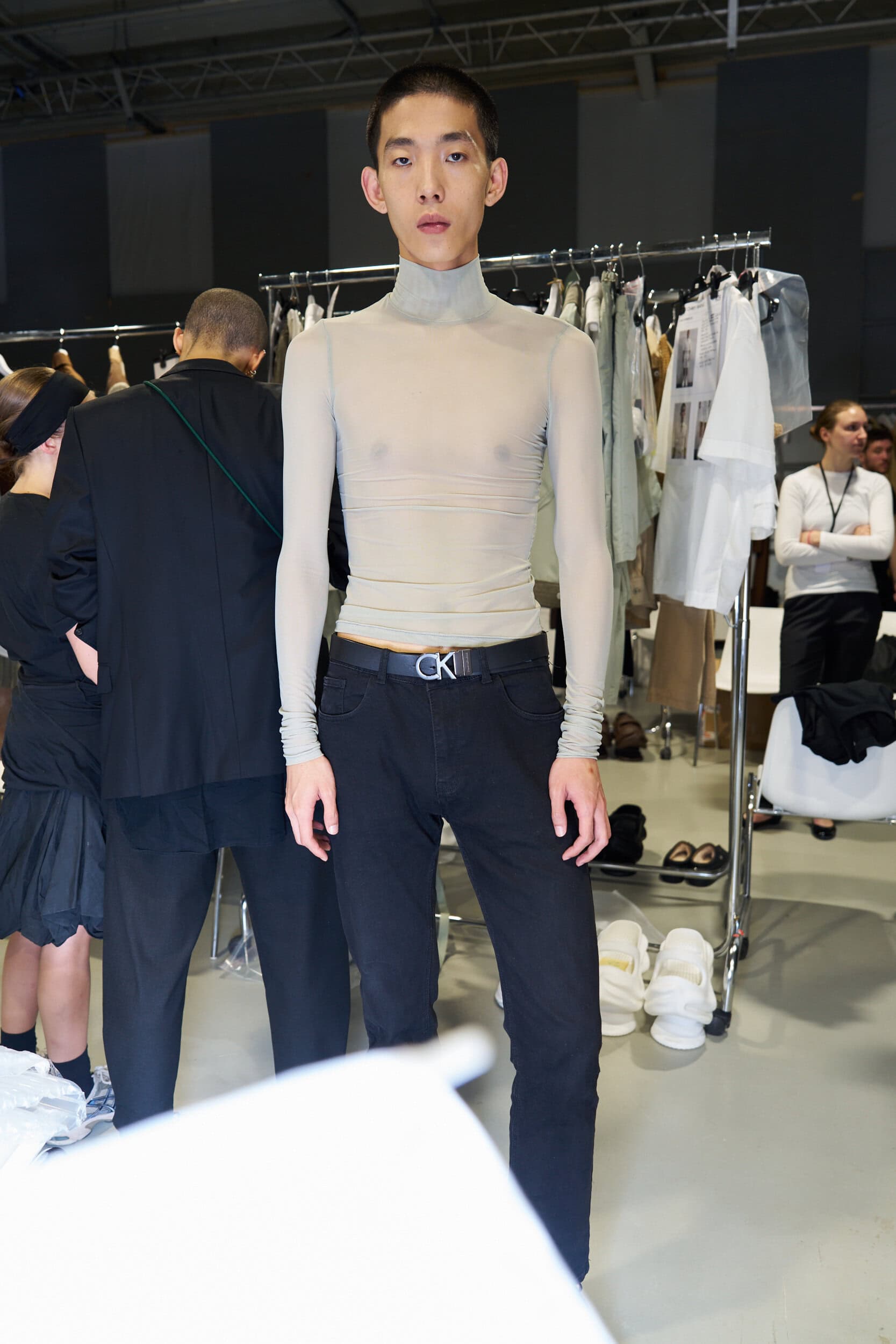 Feng Chen Wang  Spring 2025 Men's Fashion Show Backstage