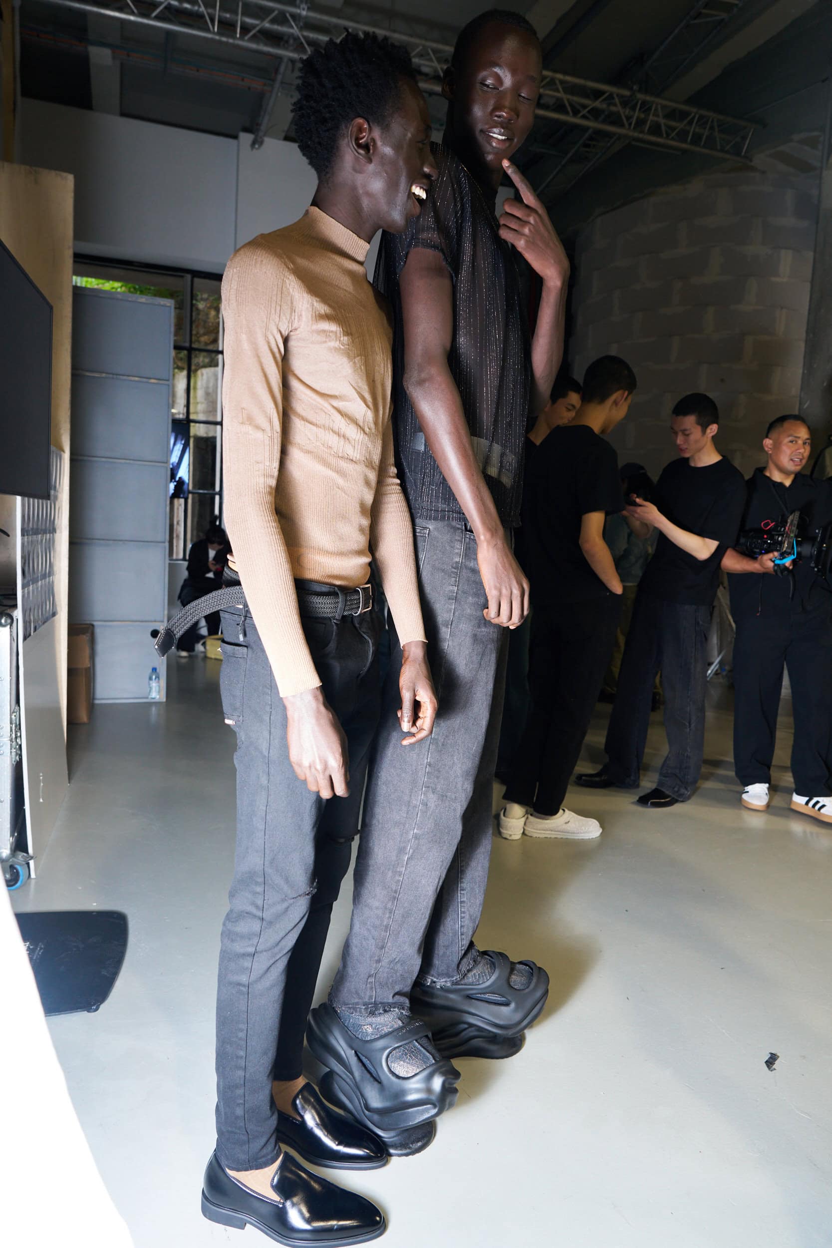 Feng Chen Wang  Spring 2025 Men's Fashion Show Backstage