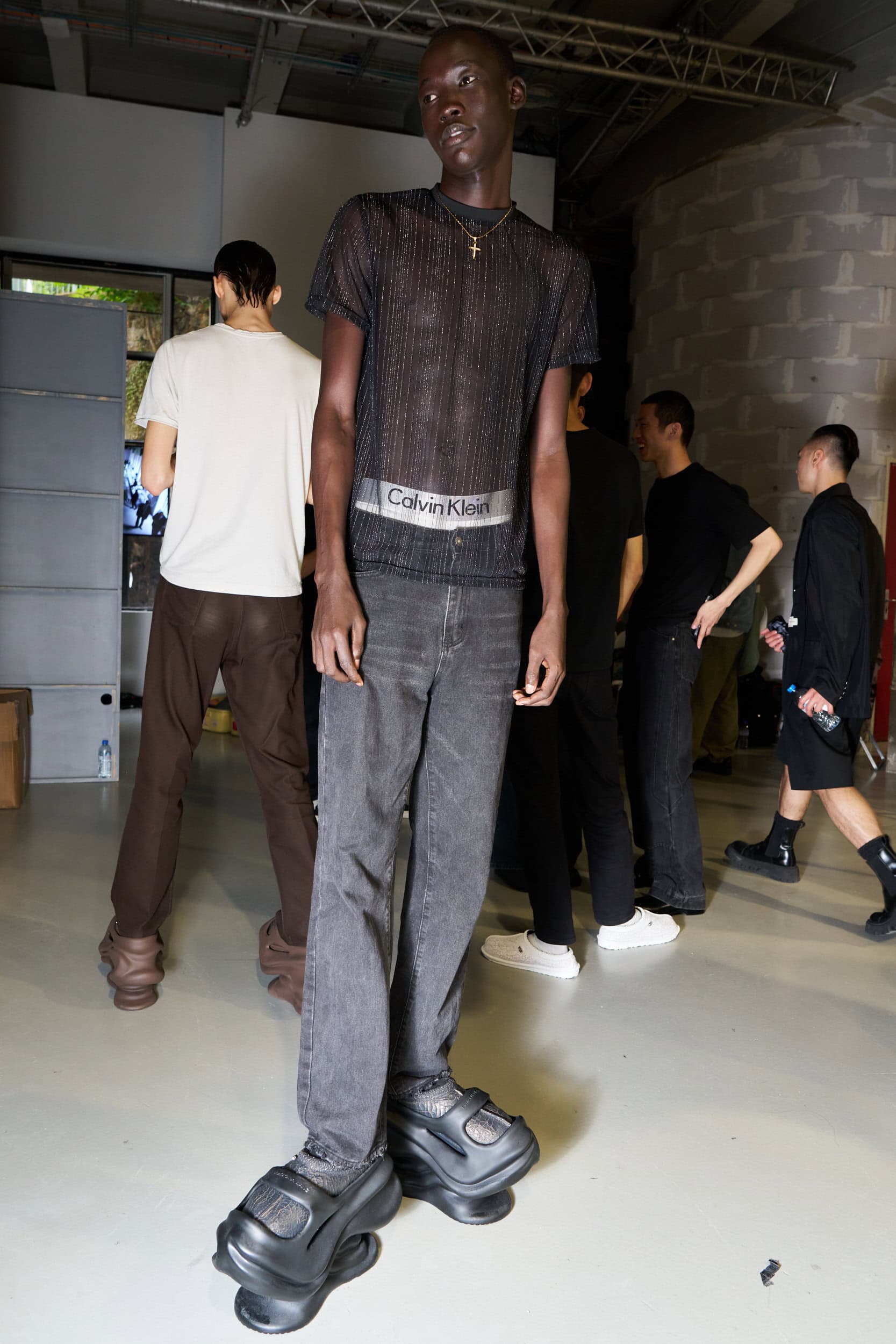 Feng Chen Wang  Spring 2025 Men's Fashion Show Backstage