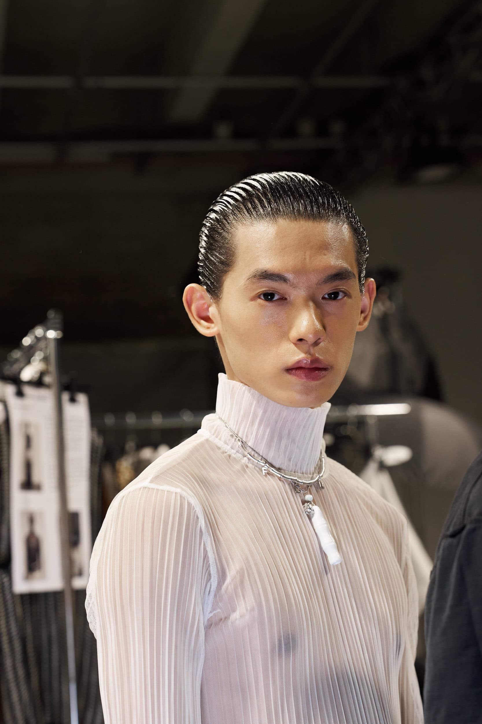 Feng Chen Wang  Spring 2025 Men's Fashion Show Backstage