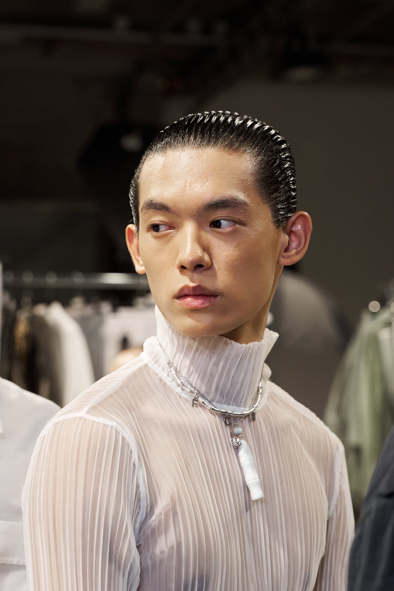 Feng Chen Wang  Spring 2025 Men's Fashion Show Backstage