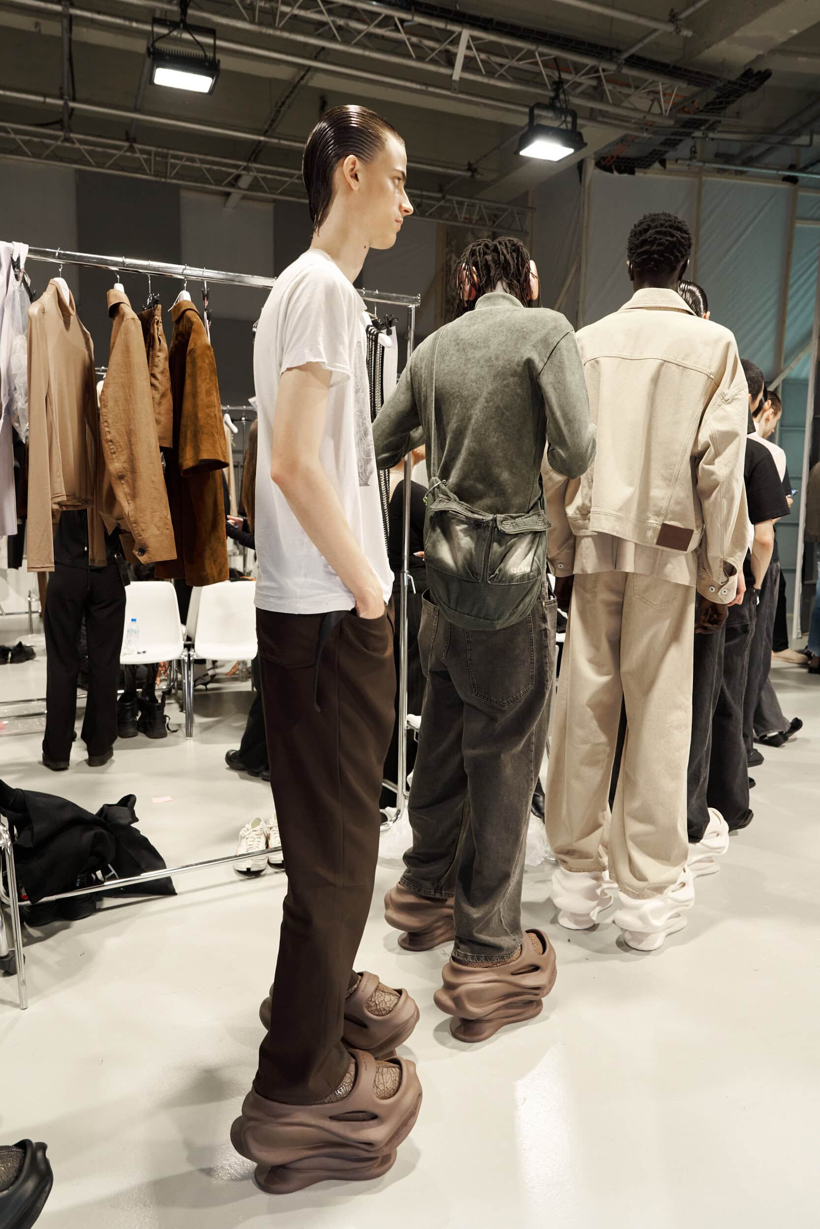 Feng Chen Wang  Spring 2025 Men's Fashion Show Backstage