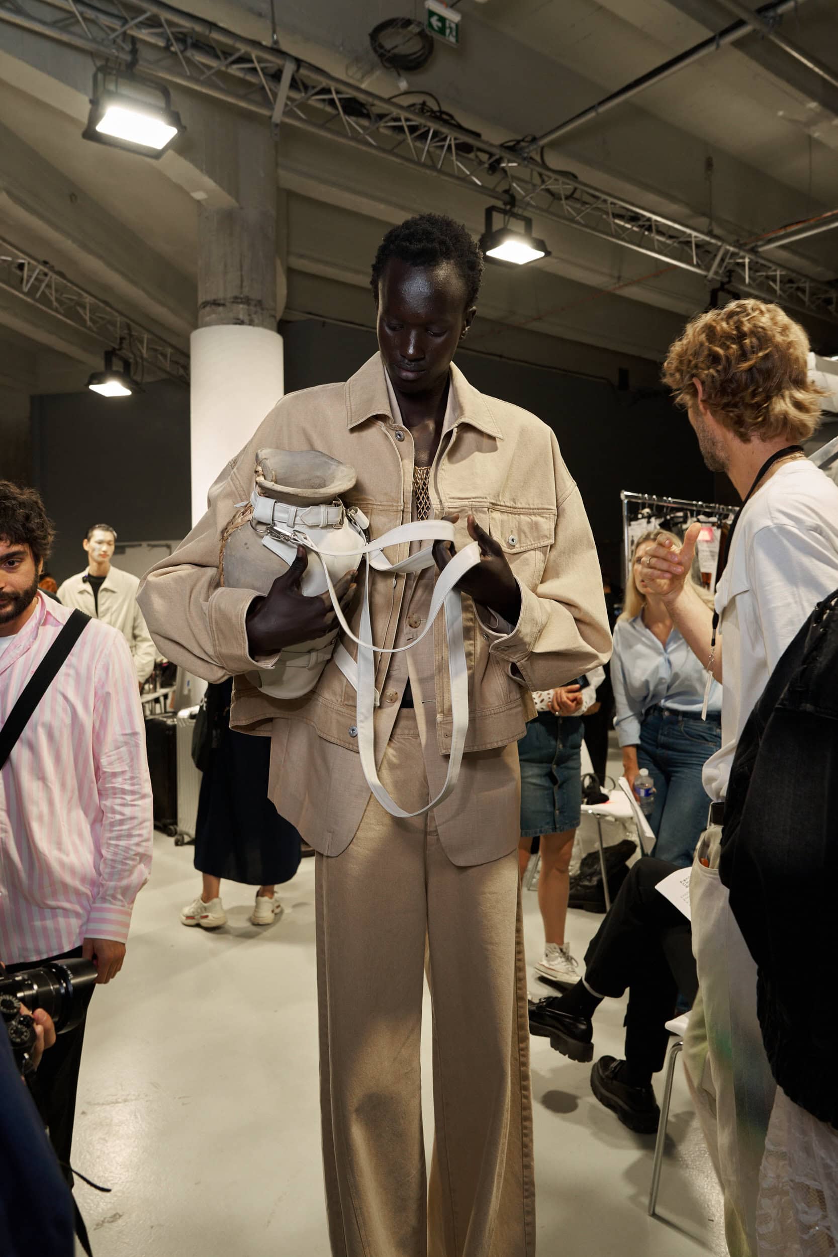 Feng Chen Wang  Spring 2025 Men's Fashion Show Backstage