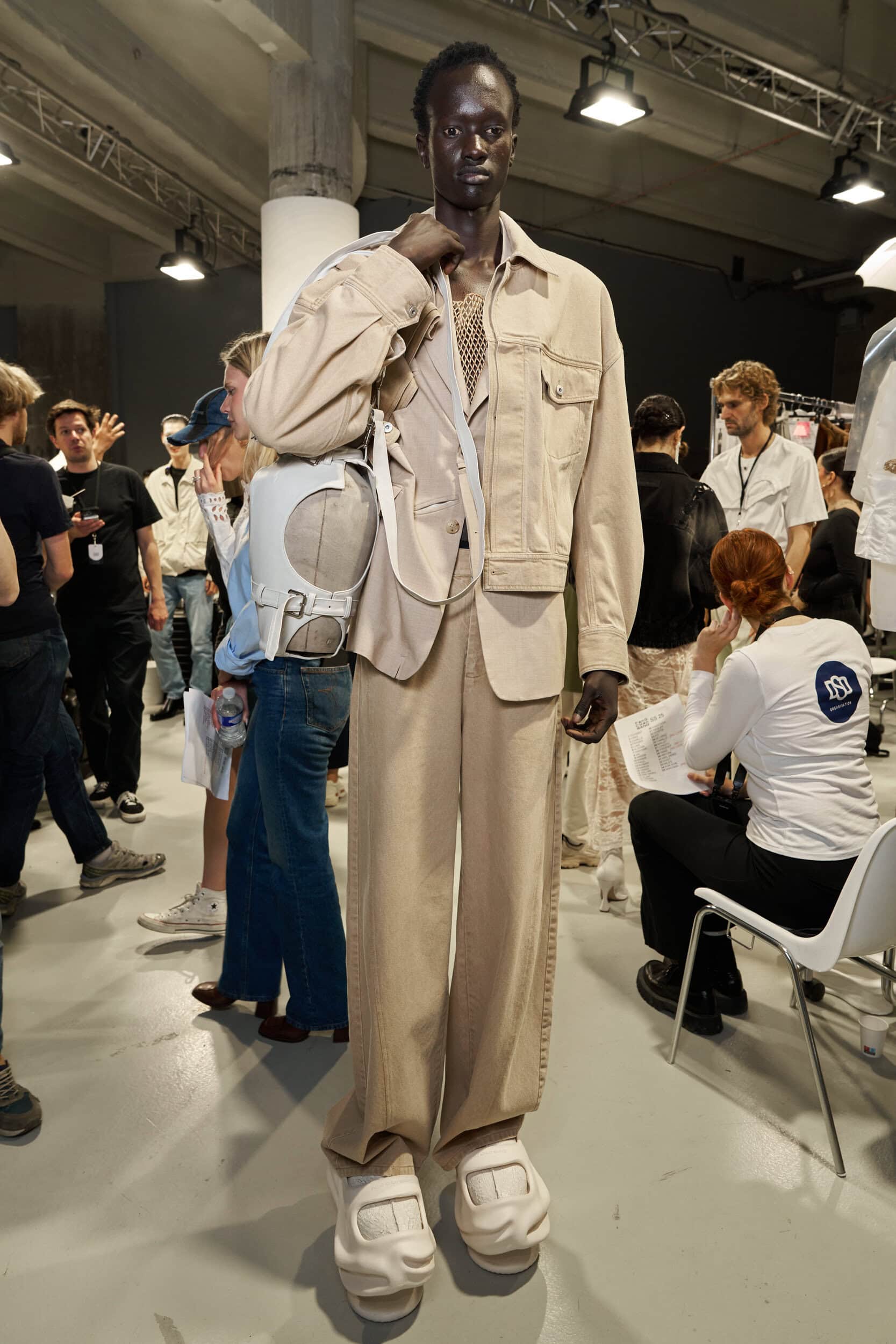 Feng Chen Wang  Spring 2025 Men's Fashion Show Backstage