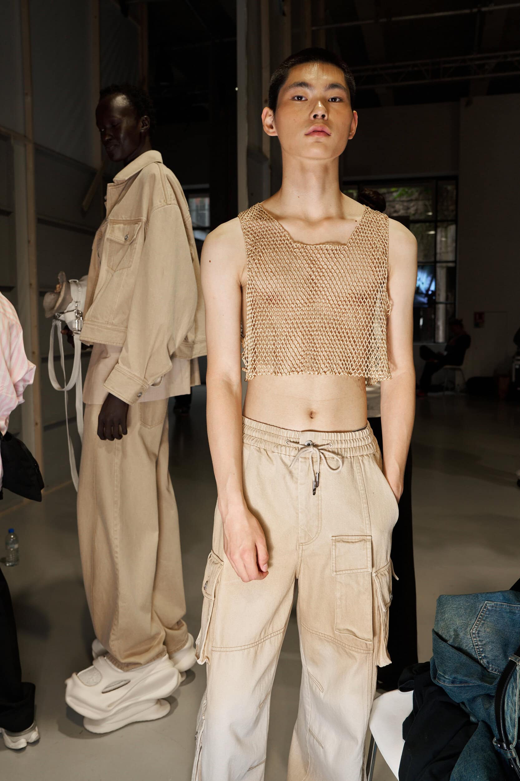 Feng Chen Wang  Spring 2025 Men's Fashion Show Backstage