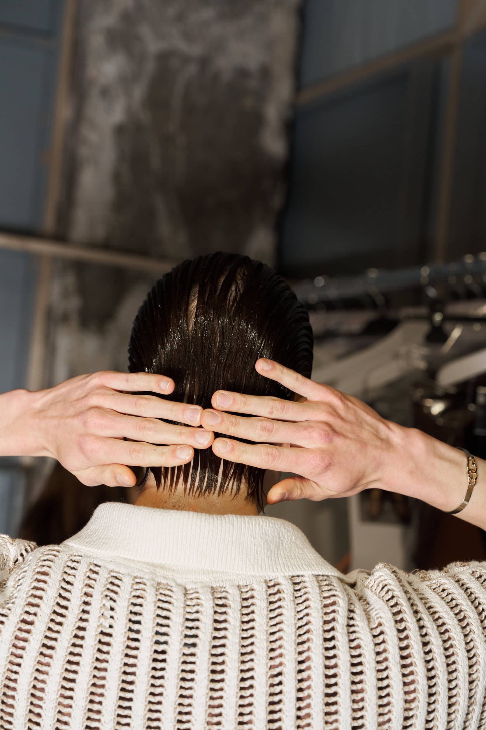 Feng Chen Wang  Spring 2025 Men's Fashion Show Backstage