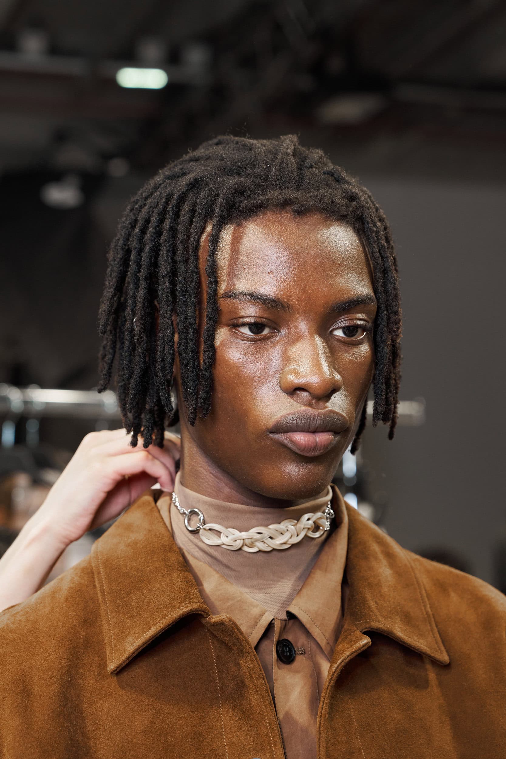 Feng Chen Wang  Spring 2025 Men's Fashion Show Backstage