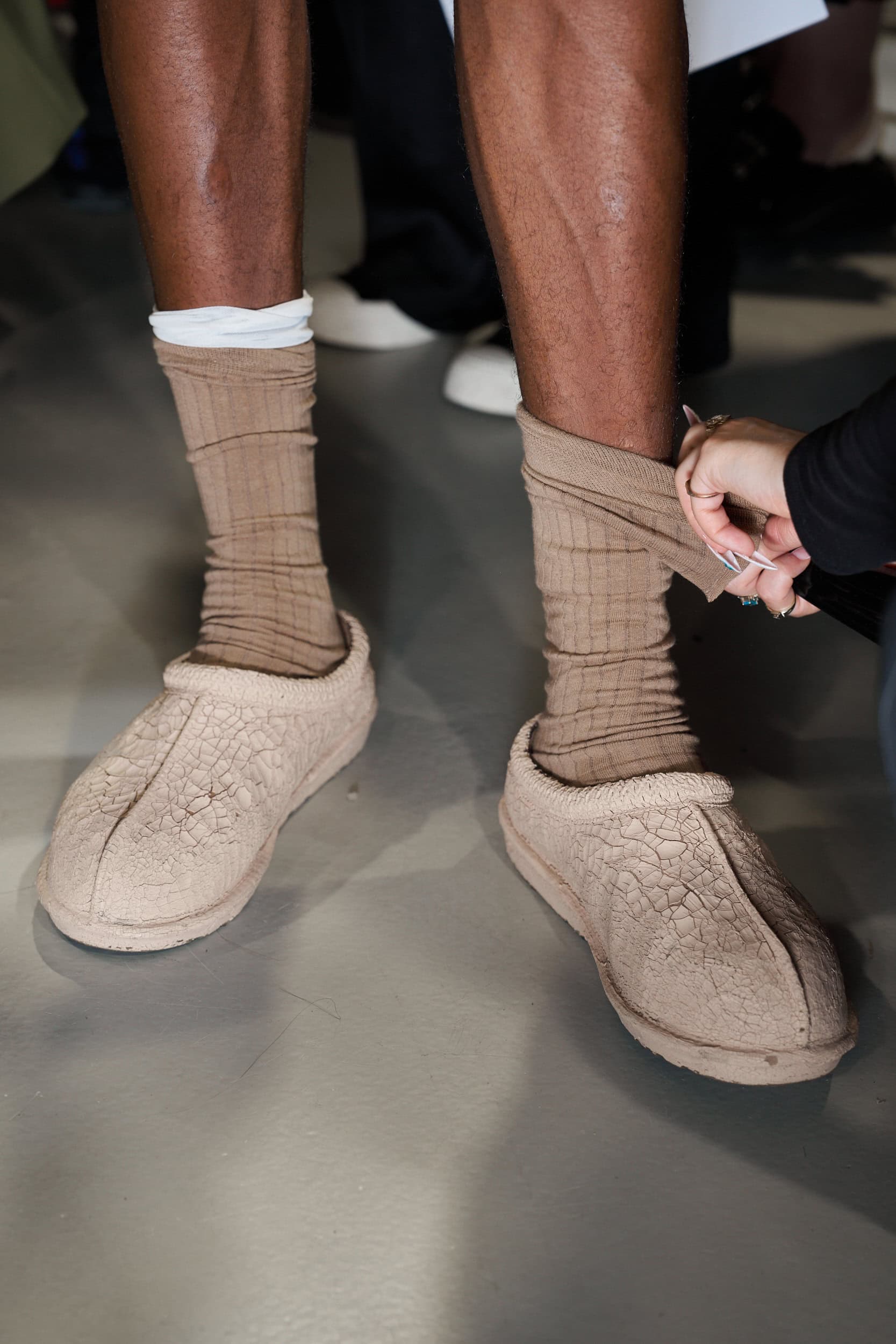 Feng Chen Wang  Spring 2025 Men's Fashion Show Backstage