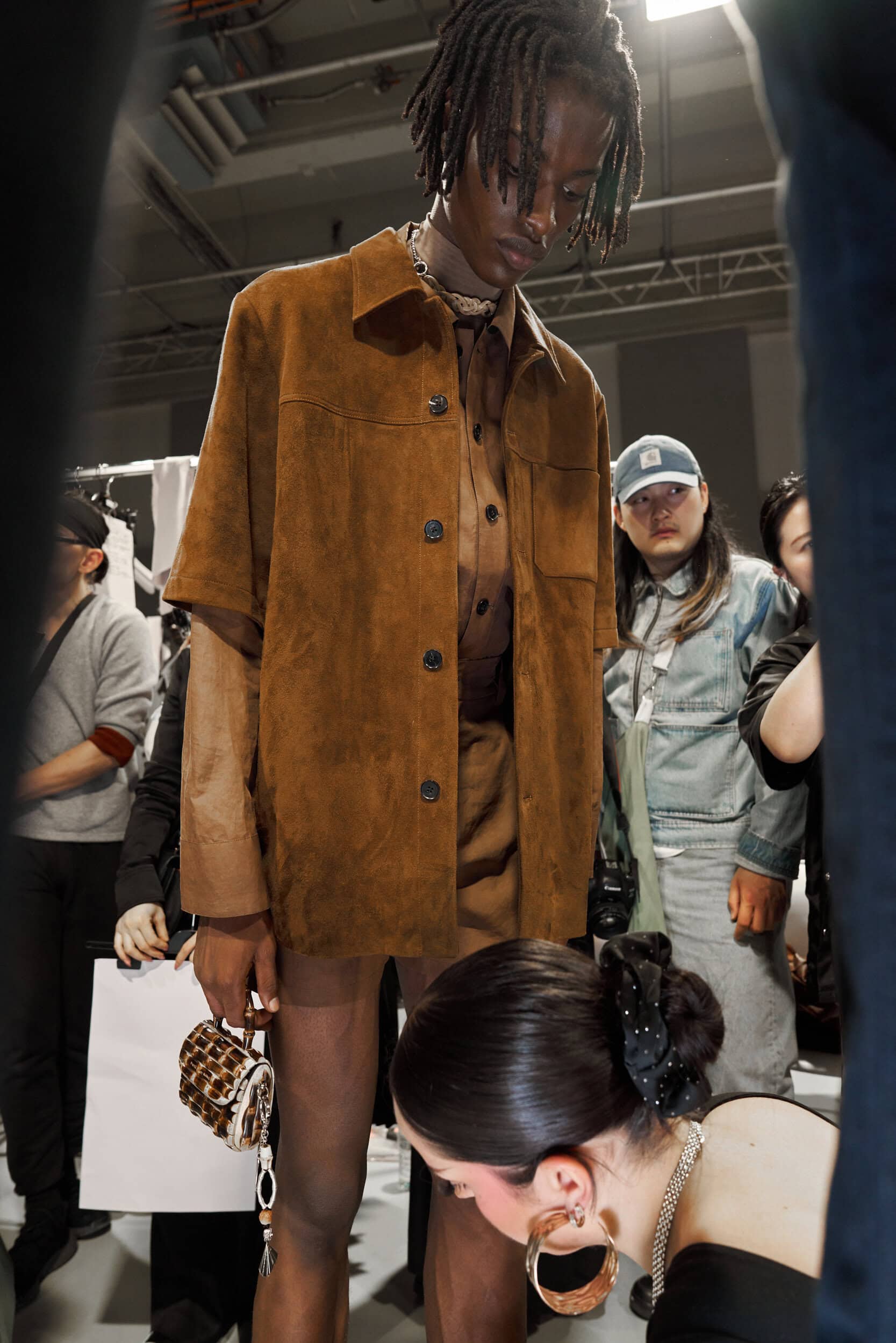 Feng Chen Wang  Spring 2025 Men's Fashion Show Backstage