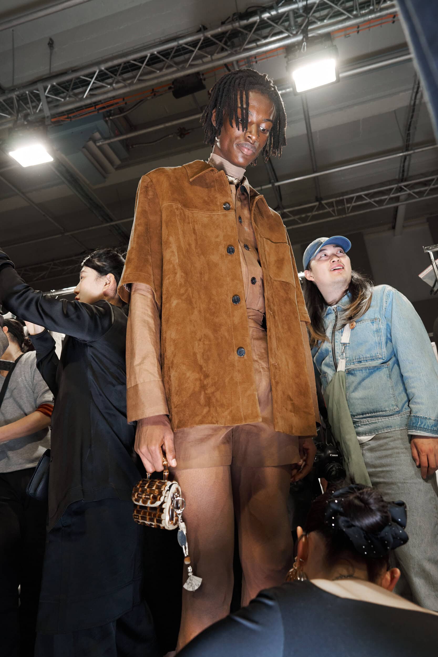 Feng Chen Wang  Spring 2025 Men's Fashion Show Backstage