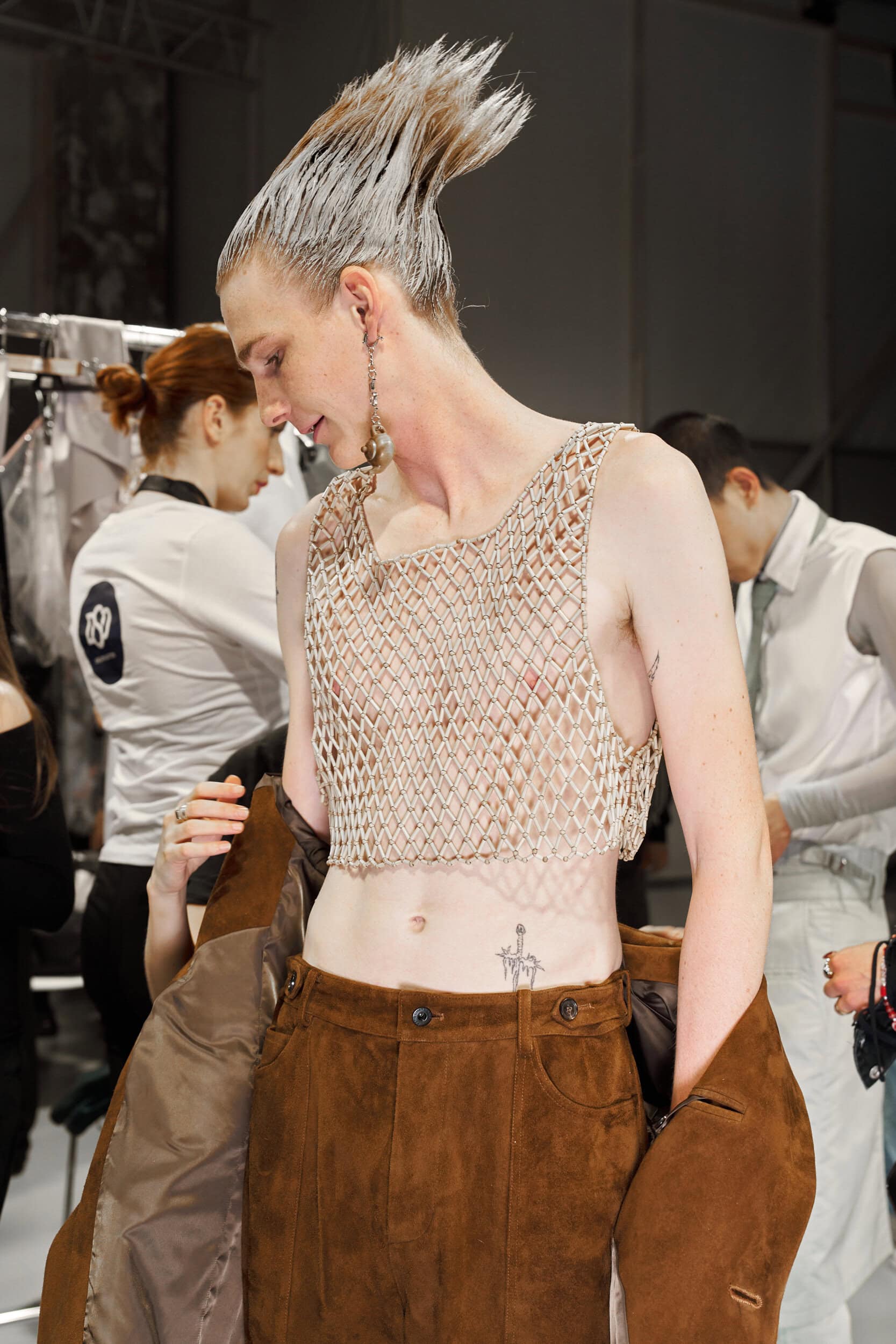 Feng Chen Wang  Spring 2025 Men's Fashion Show Backstage