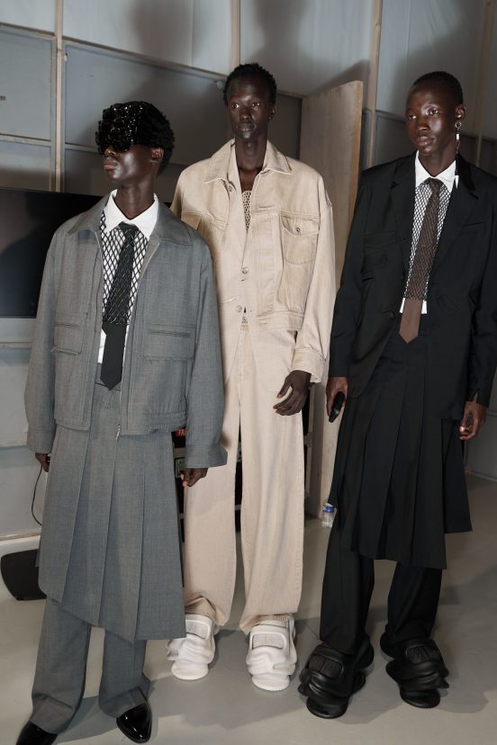 Feng Chen Wang  Spring 2025 Men's Fashion Show Backstage