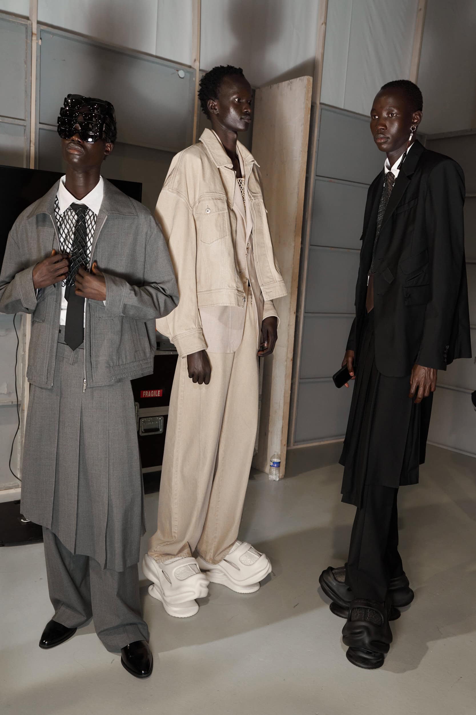 Feng Chen Wang  Spring 2025 Men's Fashion Show Backstage