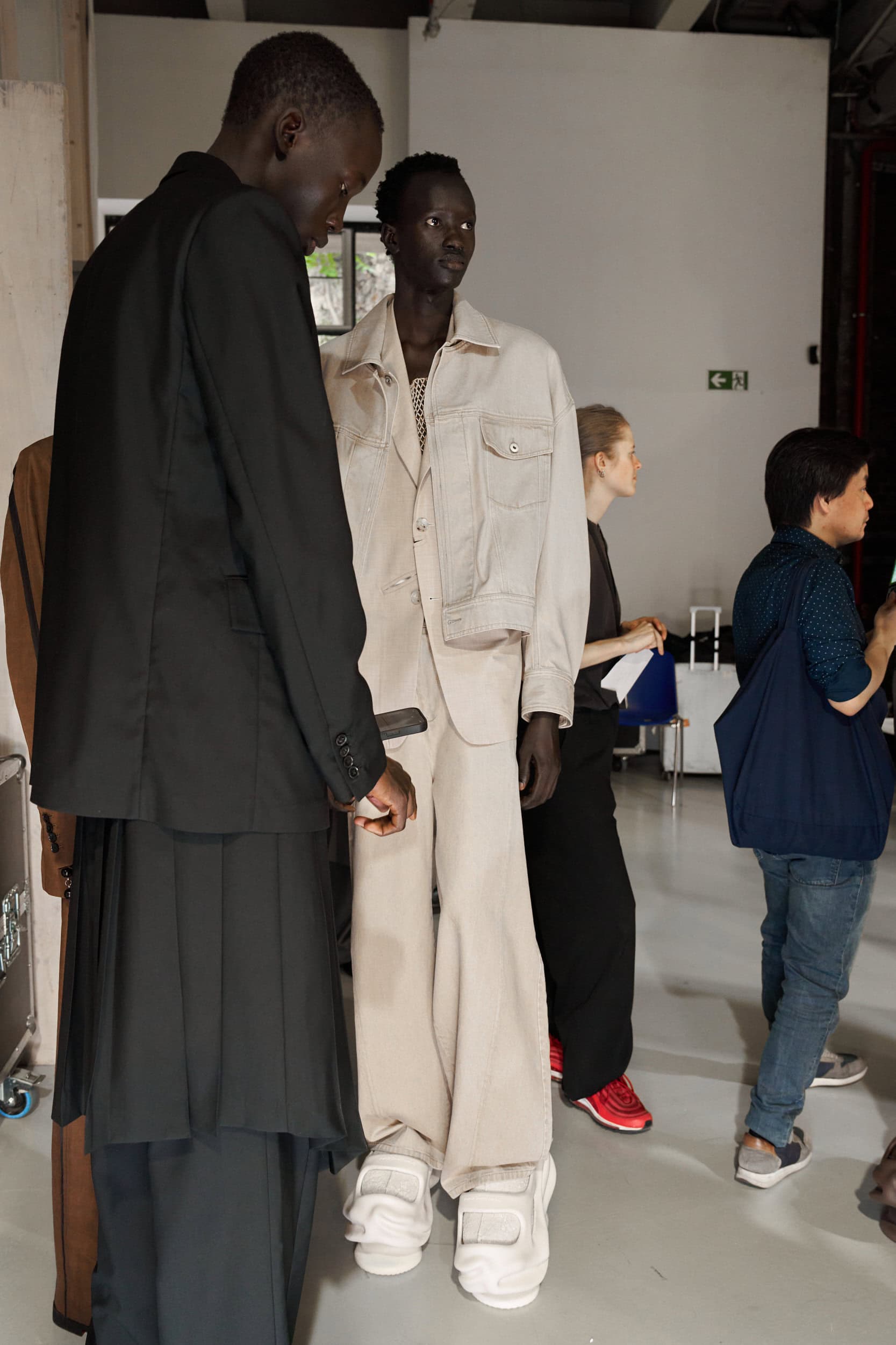 Feng Chen Wang  Spring 2025 Men's Fashion Show Backstage