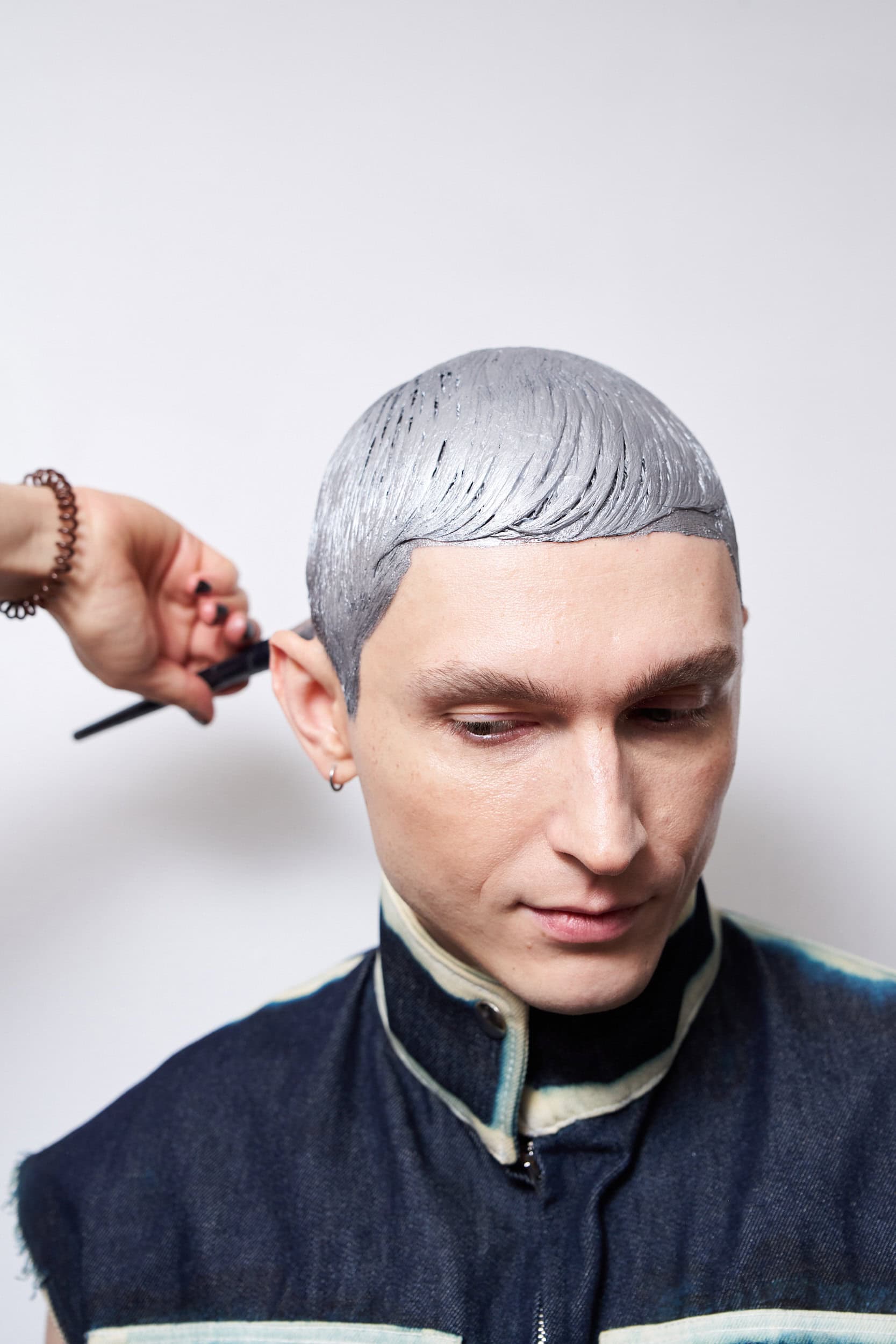 Jeanne Friot  Spring 2025 Men's Fashion Show Backstage