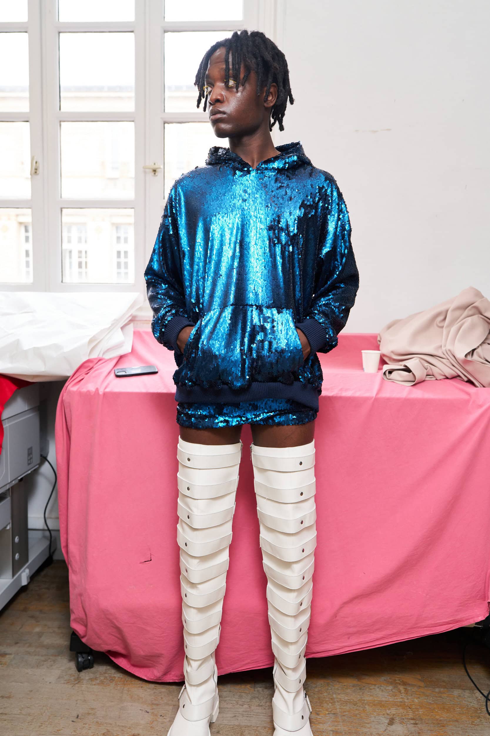 Jeanne Friot  Spring 2025 Men's Fashion Show Backstage
