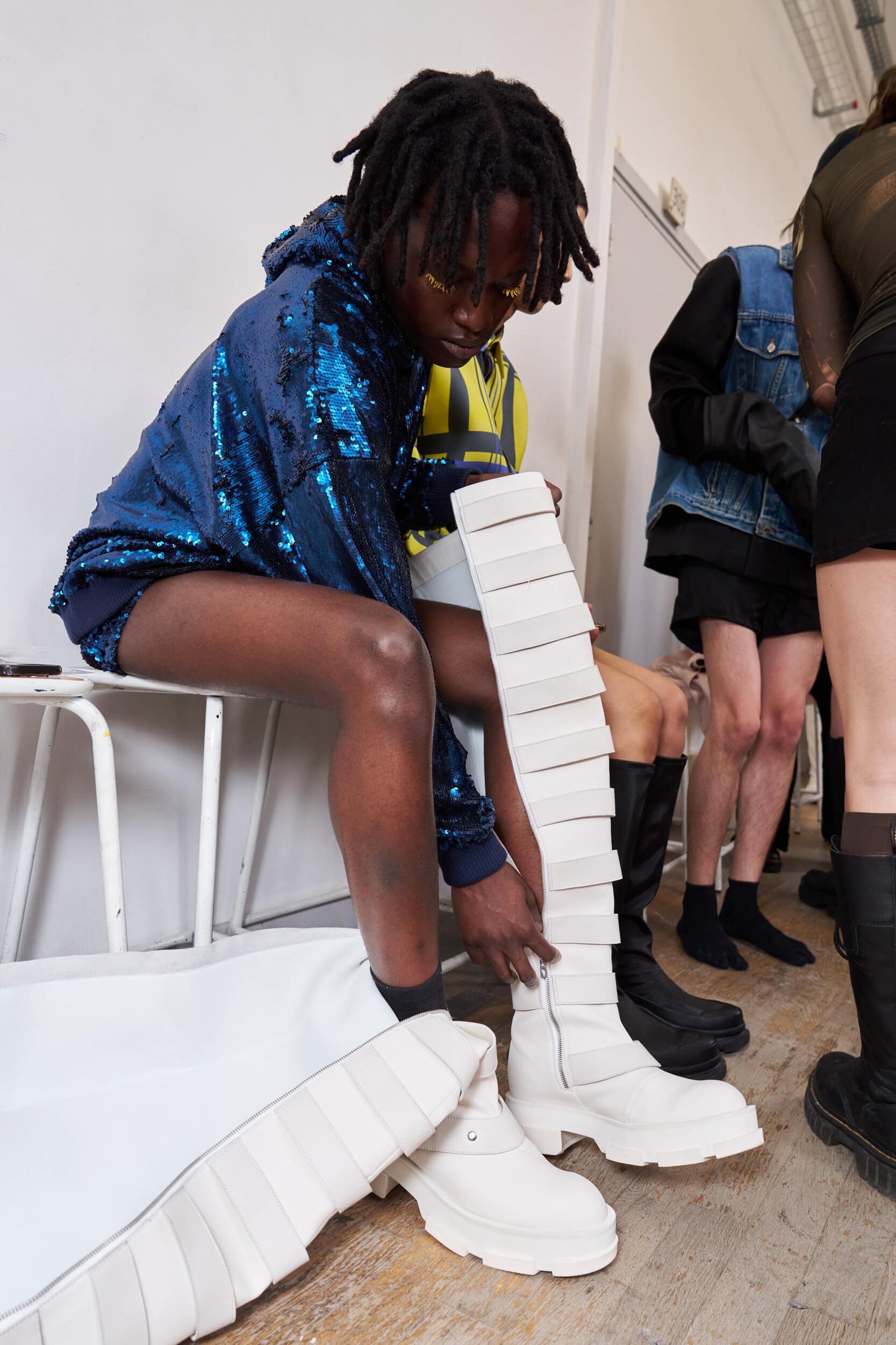 Jeanne Friot  Spring 2025 Men's Fashion Show Backstage