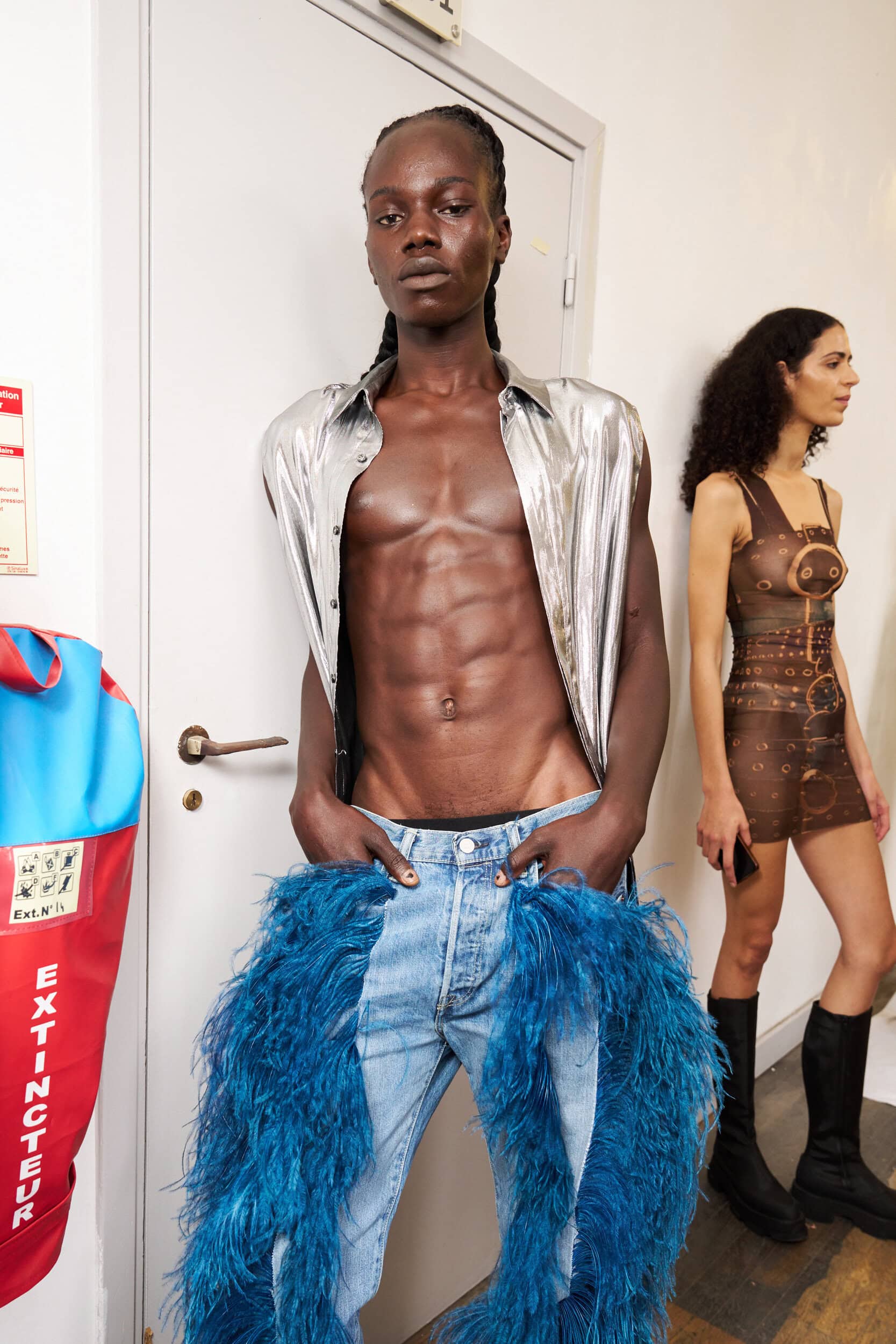 Jeanne Friot  Spring 2025 Men's Fashion Show Backstage