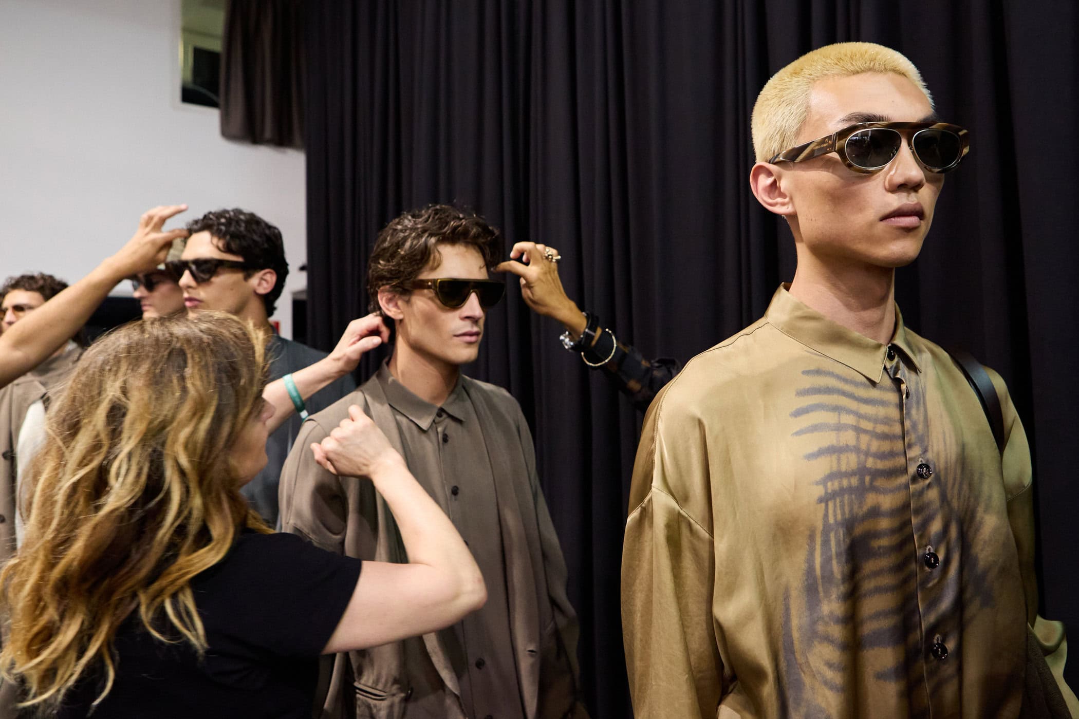 Giorgio Armani  Spring 2025 Men's Fashion Show Backstage