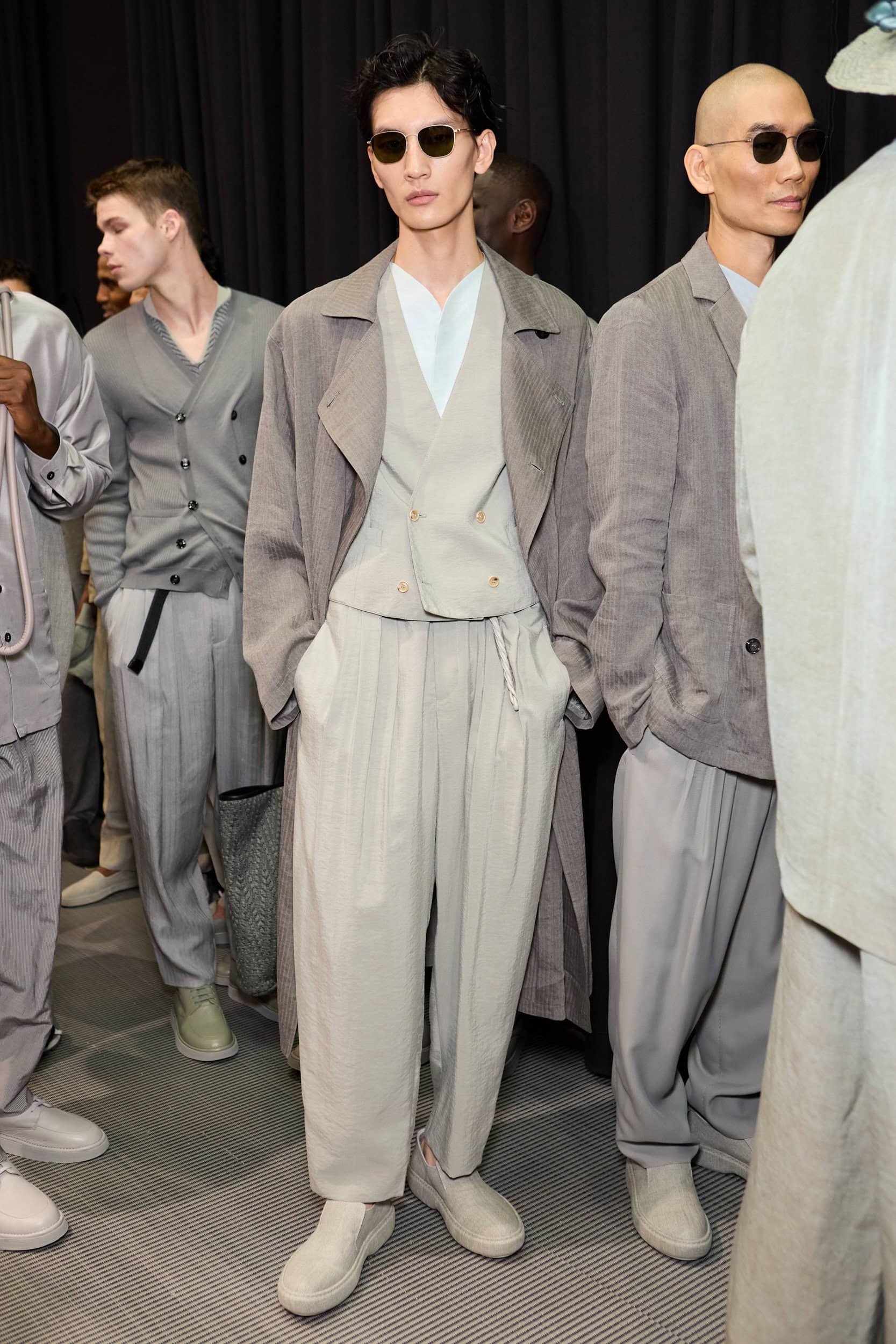 Giorgio Armani  Spring 2025 Men's Fashion Show Backstage