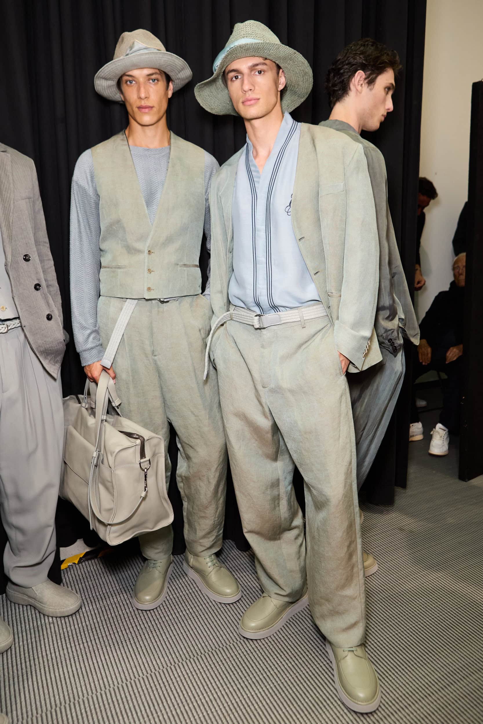 Giorgio Armani  Spring 2025 Men's Fashion Show Backstage