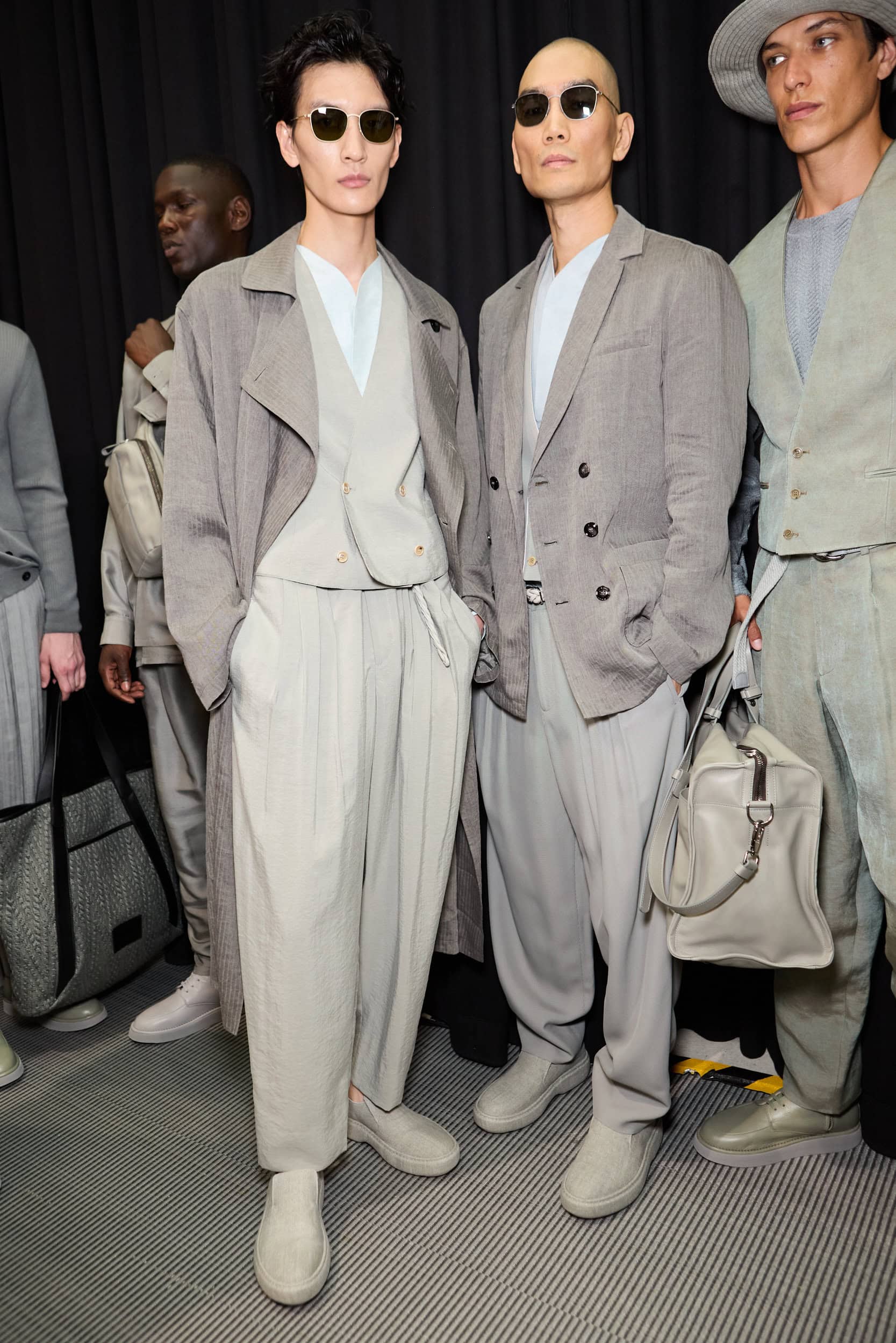 Giorgio Armani  Spring 2025 Men's Fashion Show Backstage