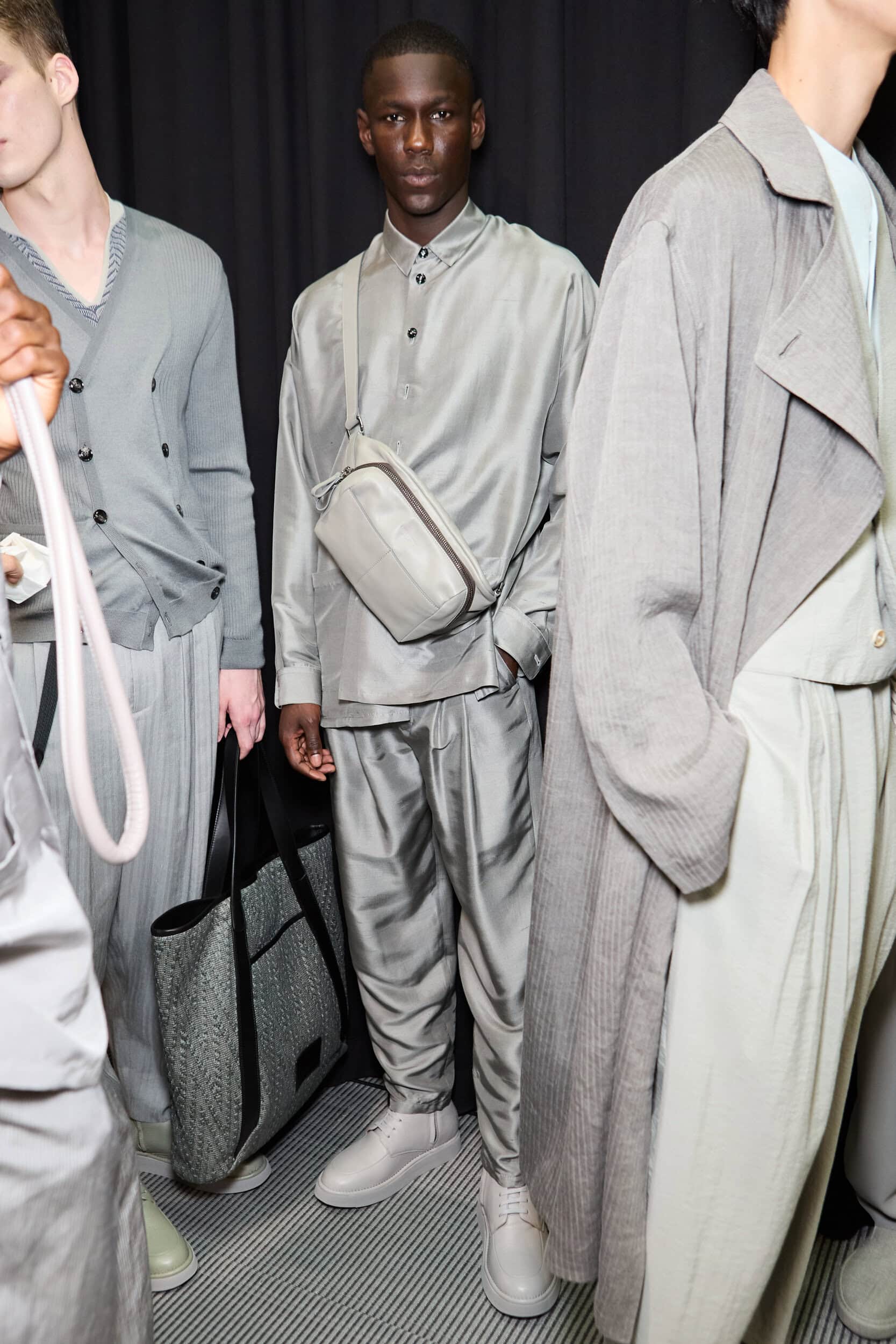 Giorgio Armani  Spring 2025 Men's Fashion Show Backstage