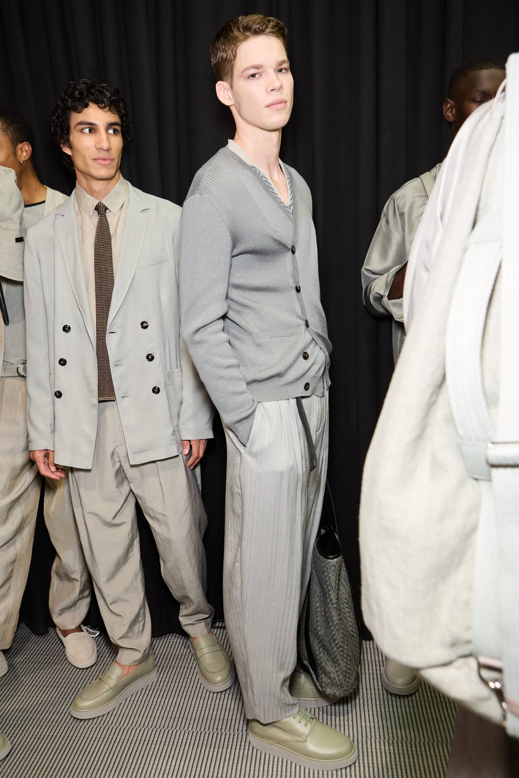 Giorgio Armani  Spring 2025 Men's Fashion Show Backstage