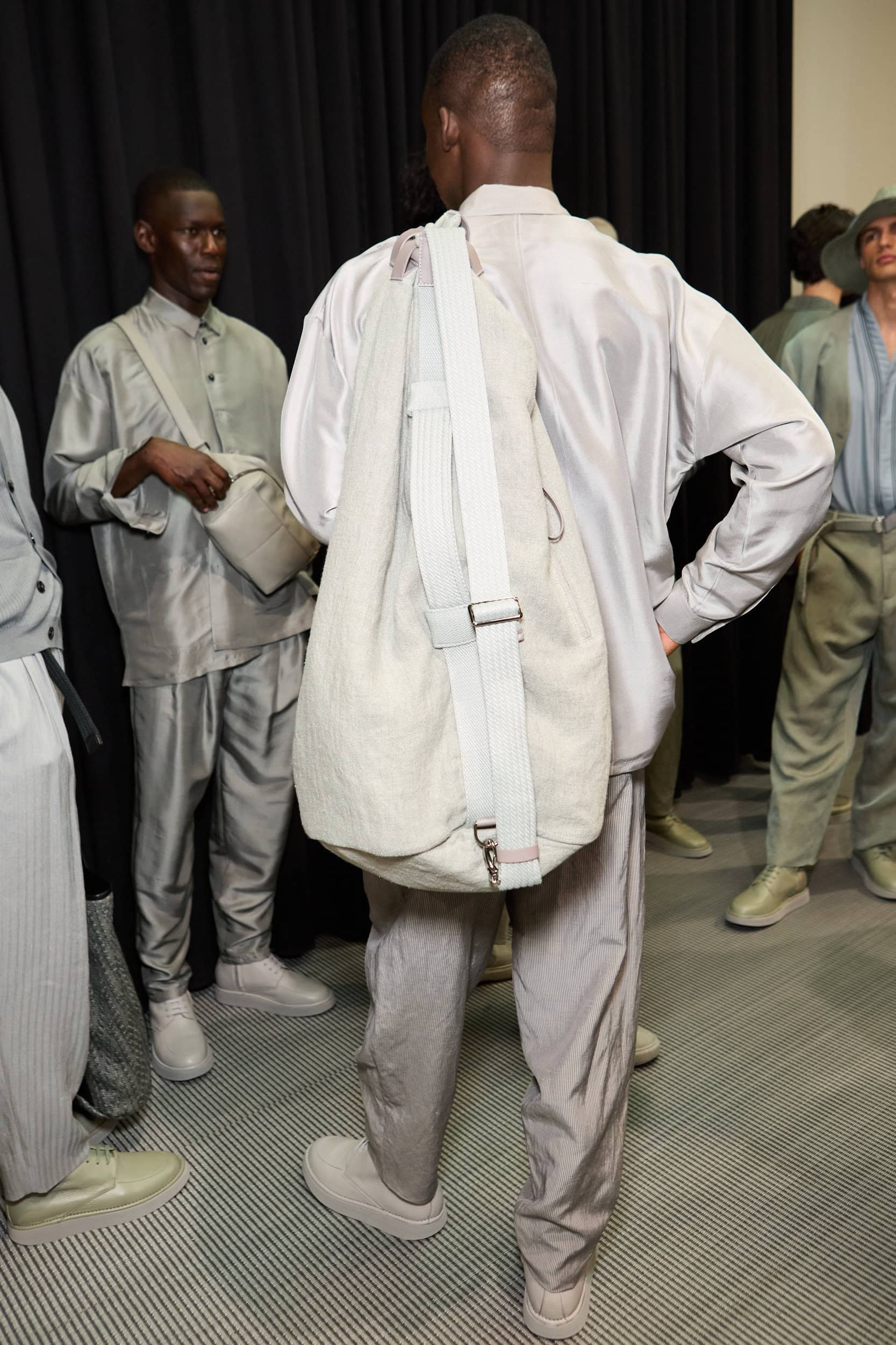 Giorgio Armani  Spring 2025 Men's Fashion Show Backstage