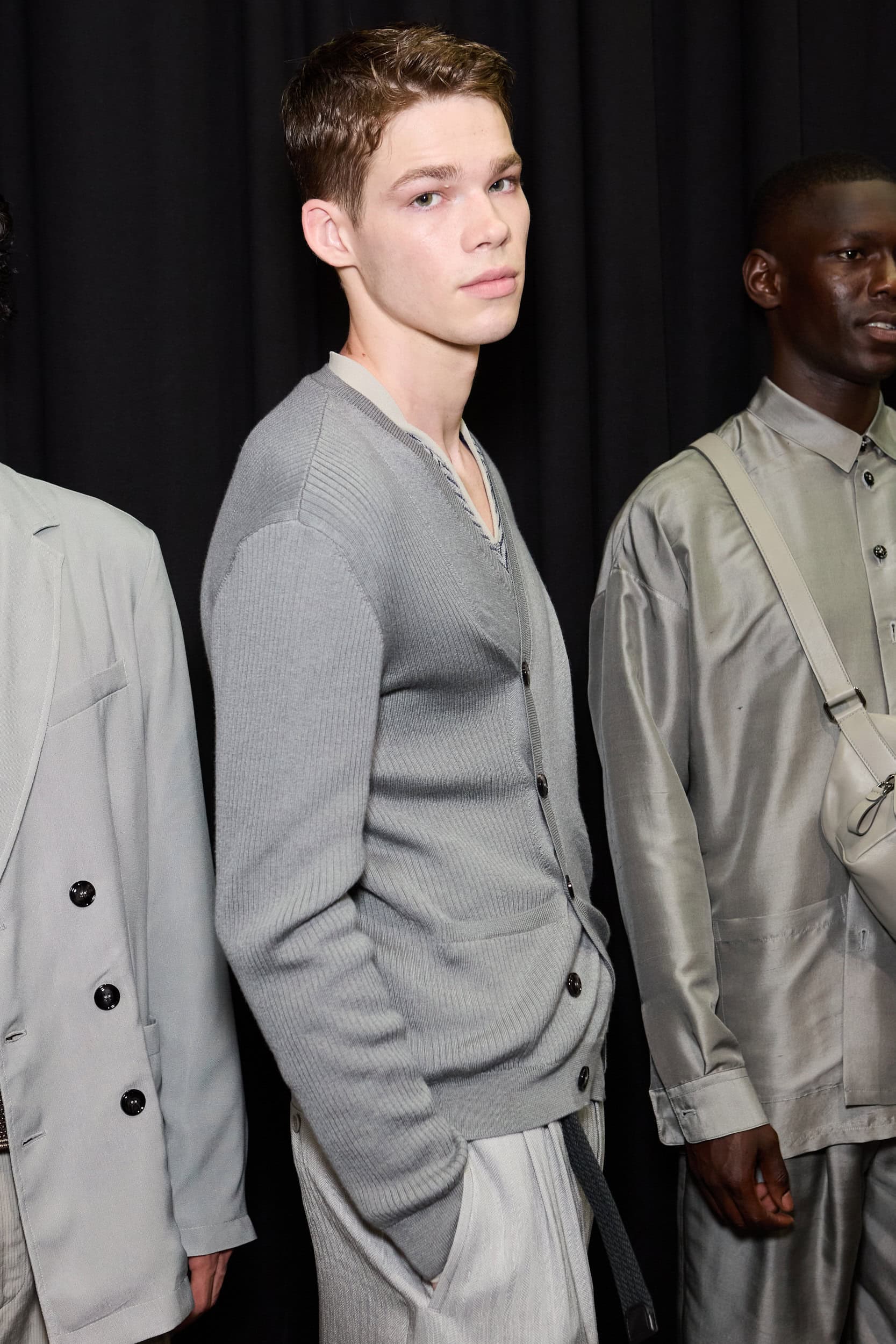 Giorgio Armani  Spring 2025 Men's Fashion Show Backstage