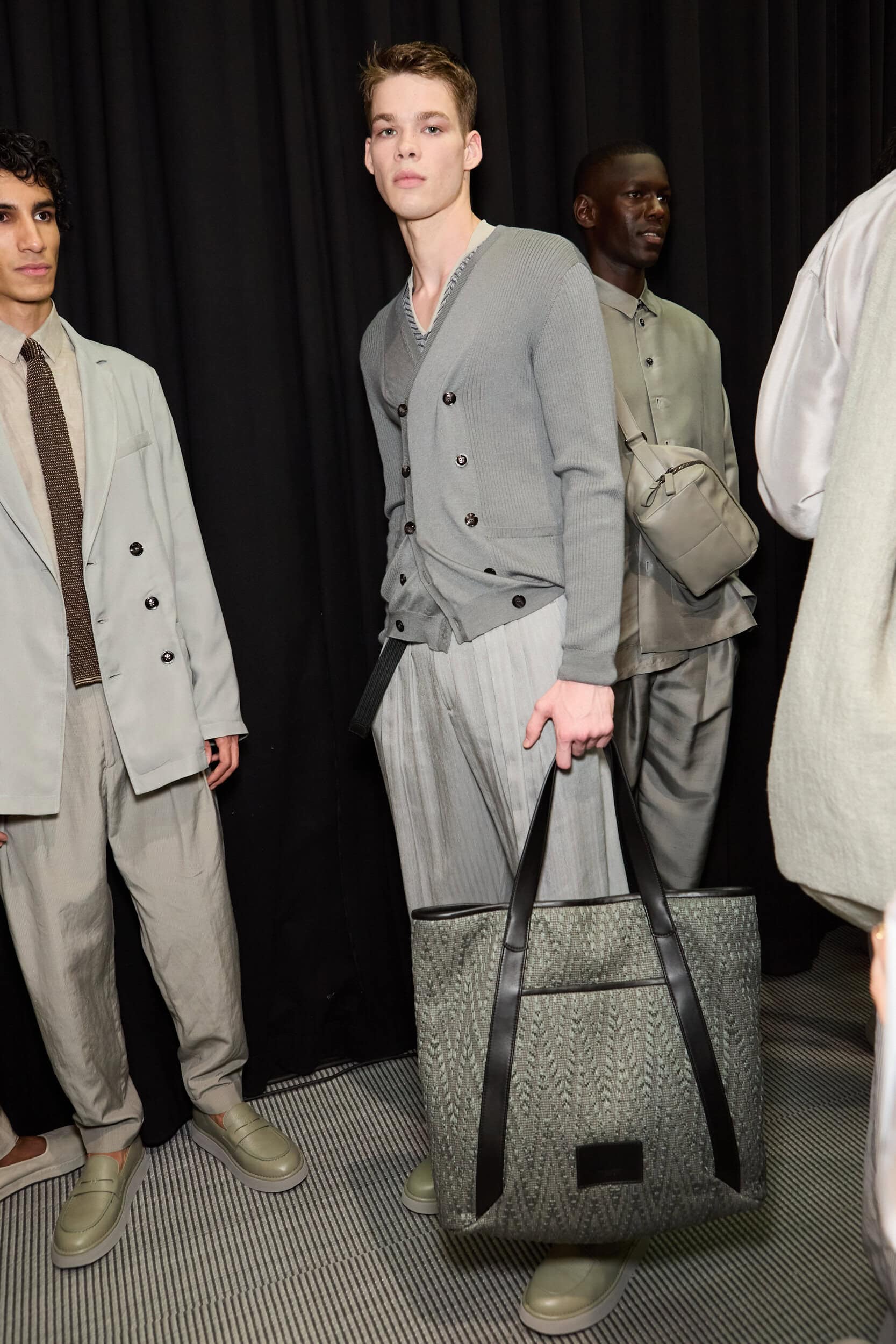 Giorgio Armani  Spring 2025 Men's Fashion Show Backstage