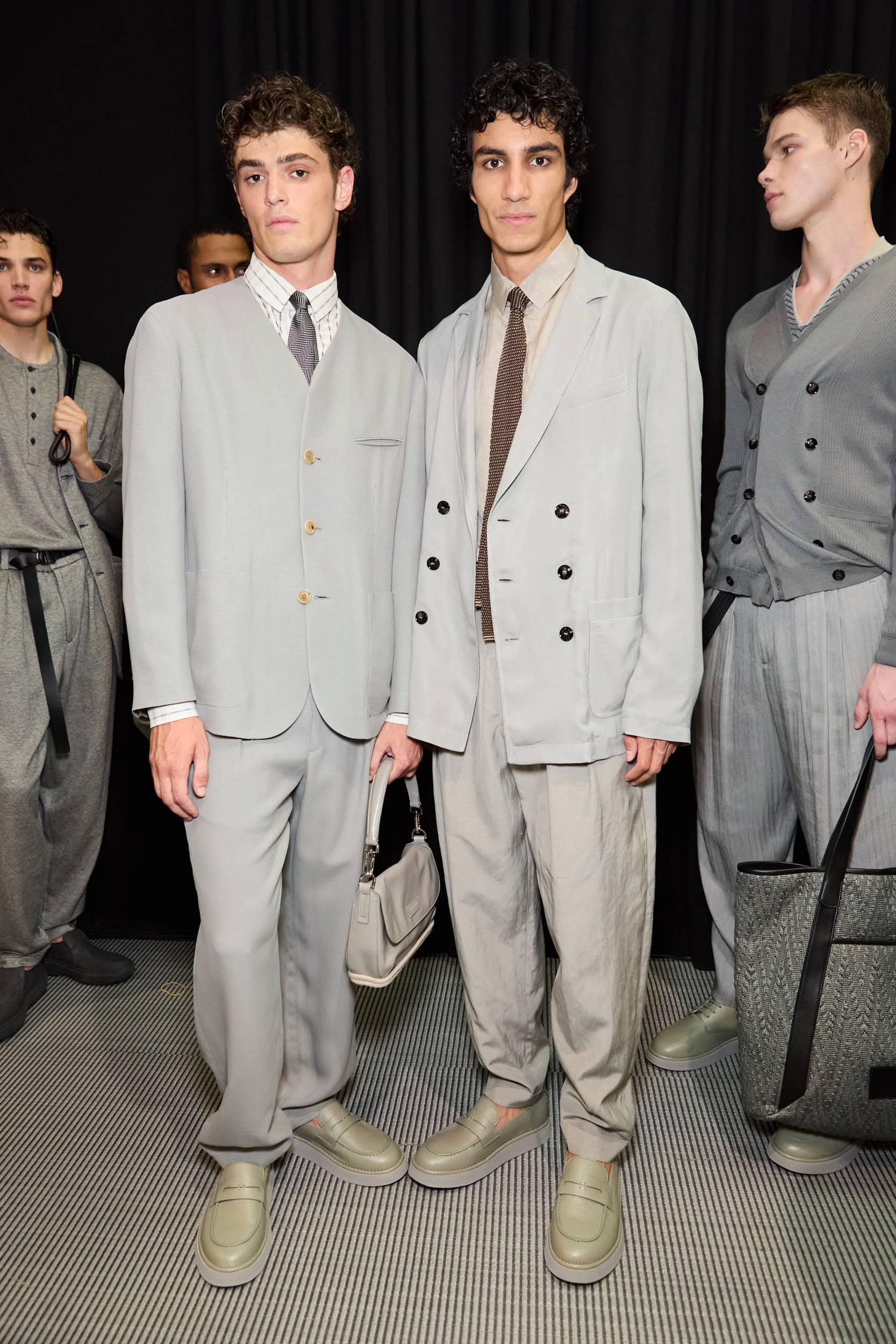 Giorgio Armani  Spring 2025 Men's Fashion Show Backstage