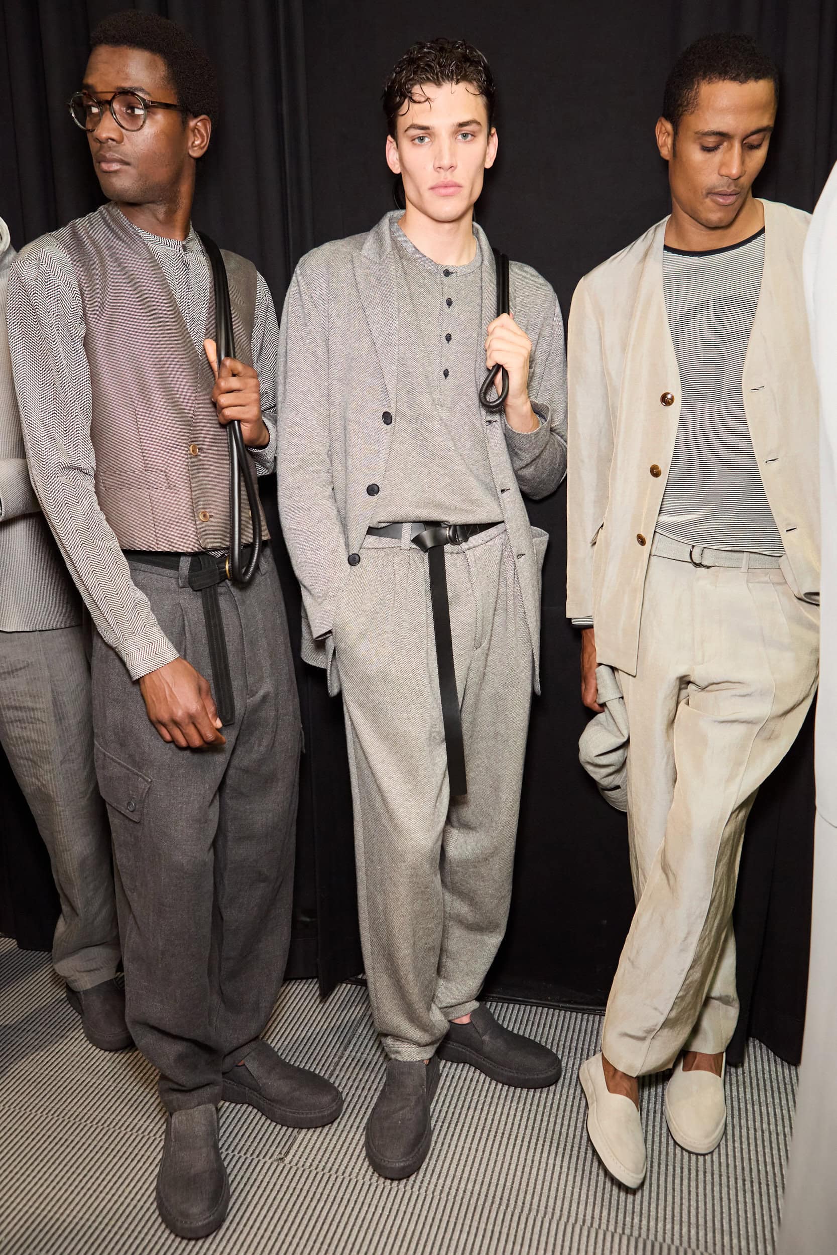 Giorgio Armani  Spring 2025 Men's Fashion Show Backstage