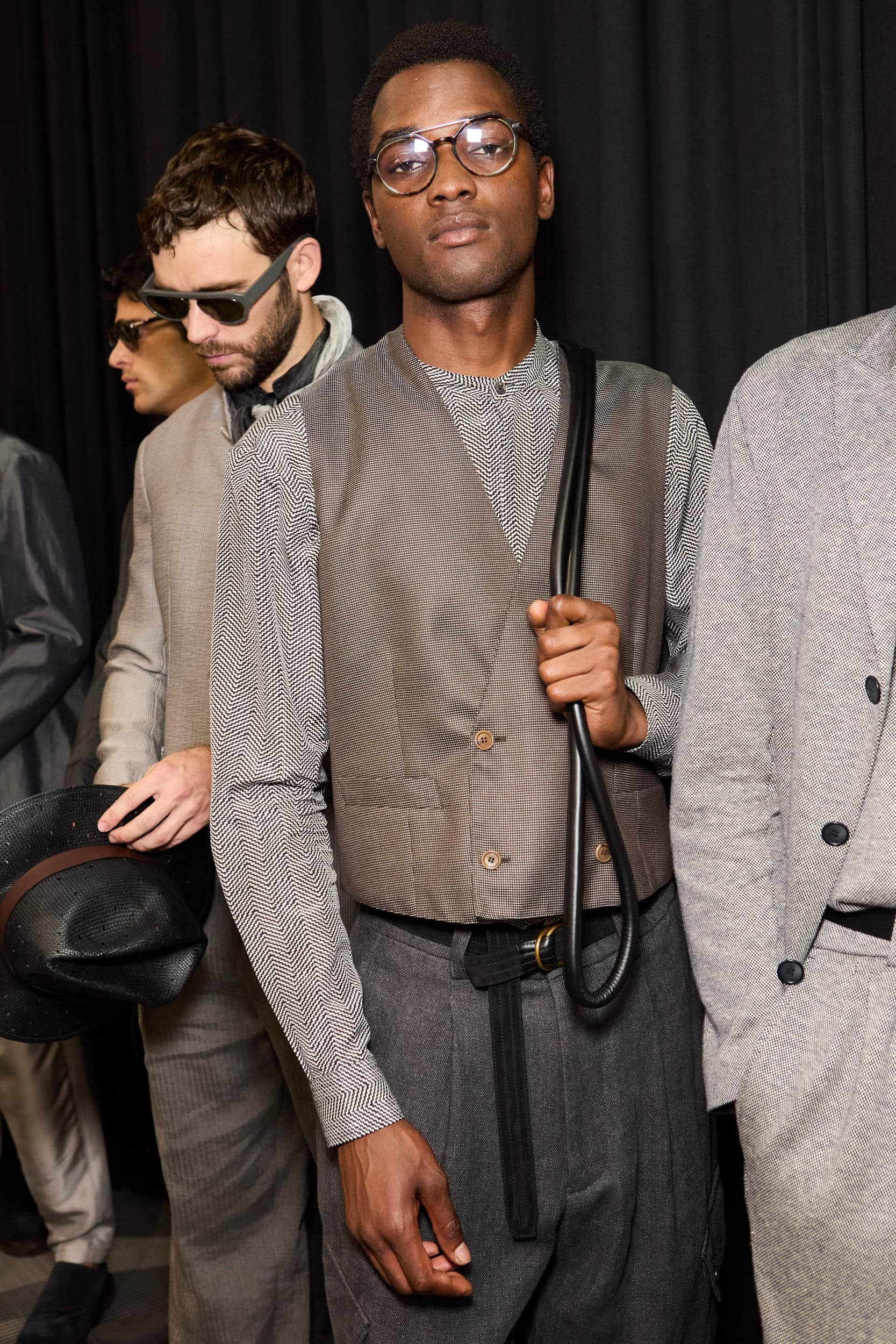 Giorgio Armani  Spring 2025 Men's Fashion Show Backstage