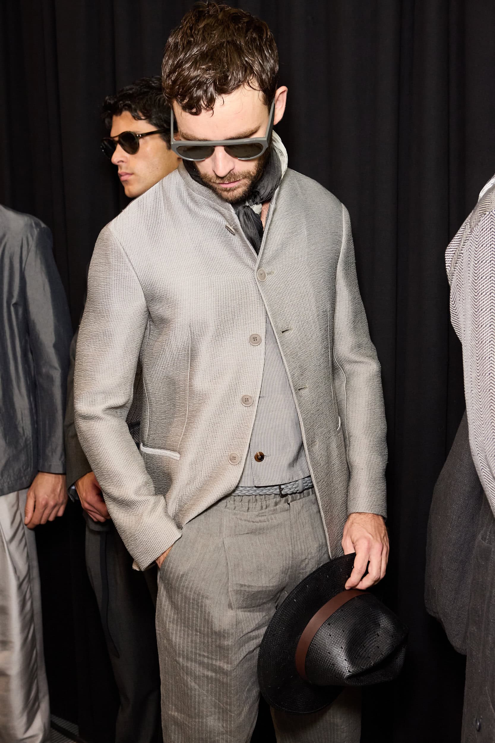 Giorgio Armani  Spring 2025 Men's Fashion Show Backstage