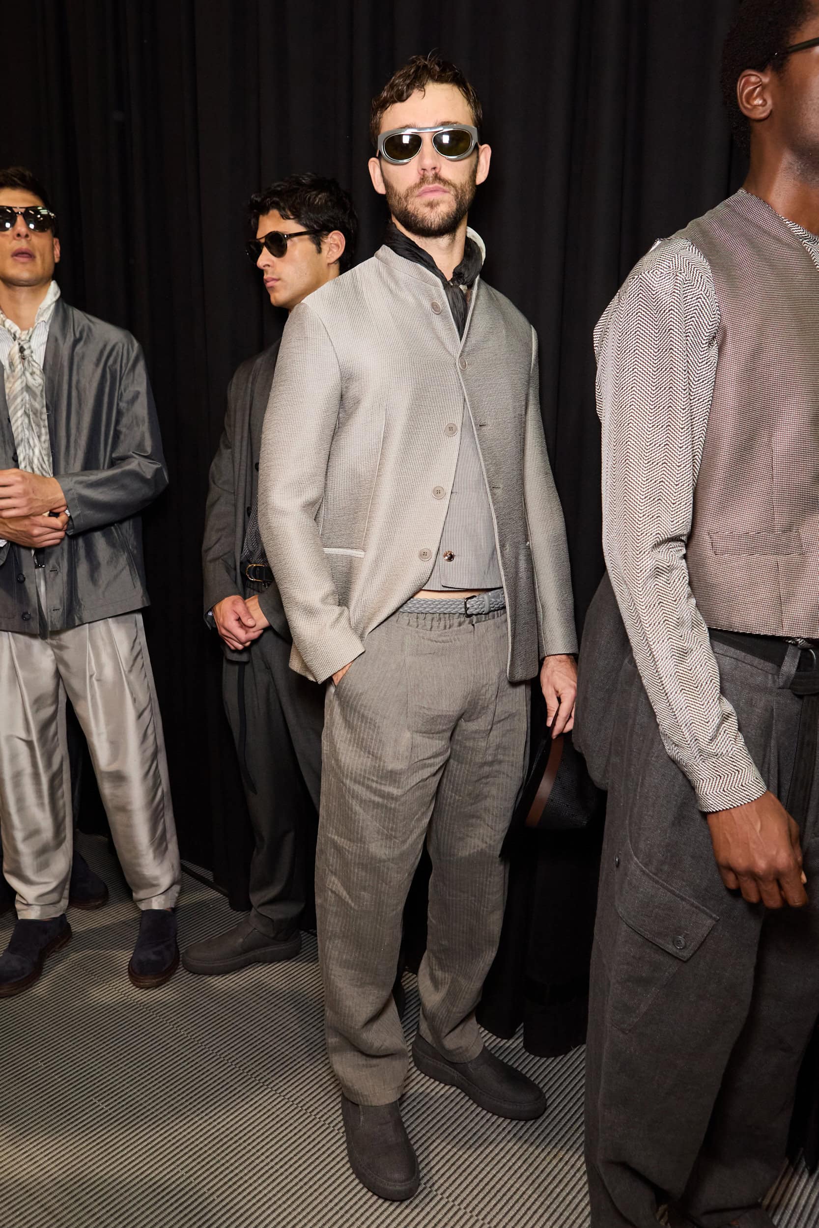 Giorgio Armani  Spring 2025 Men's Fashion Show Backstage