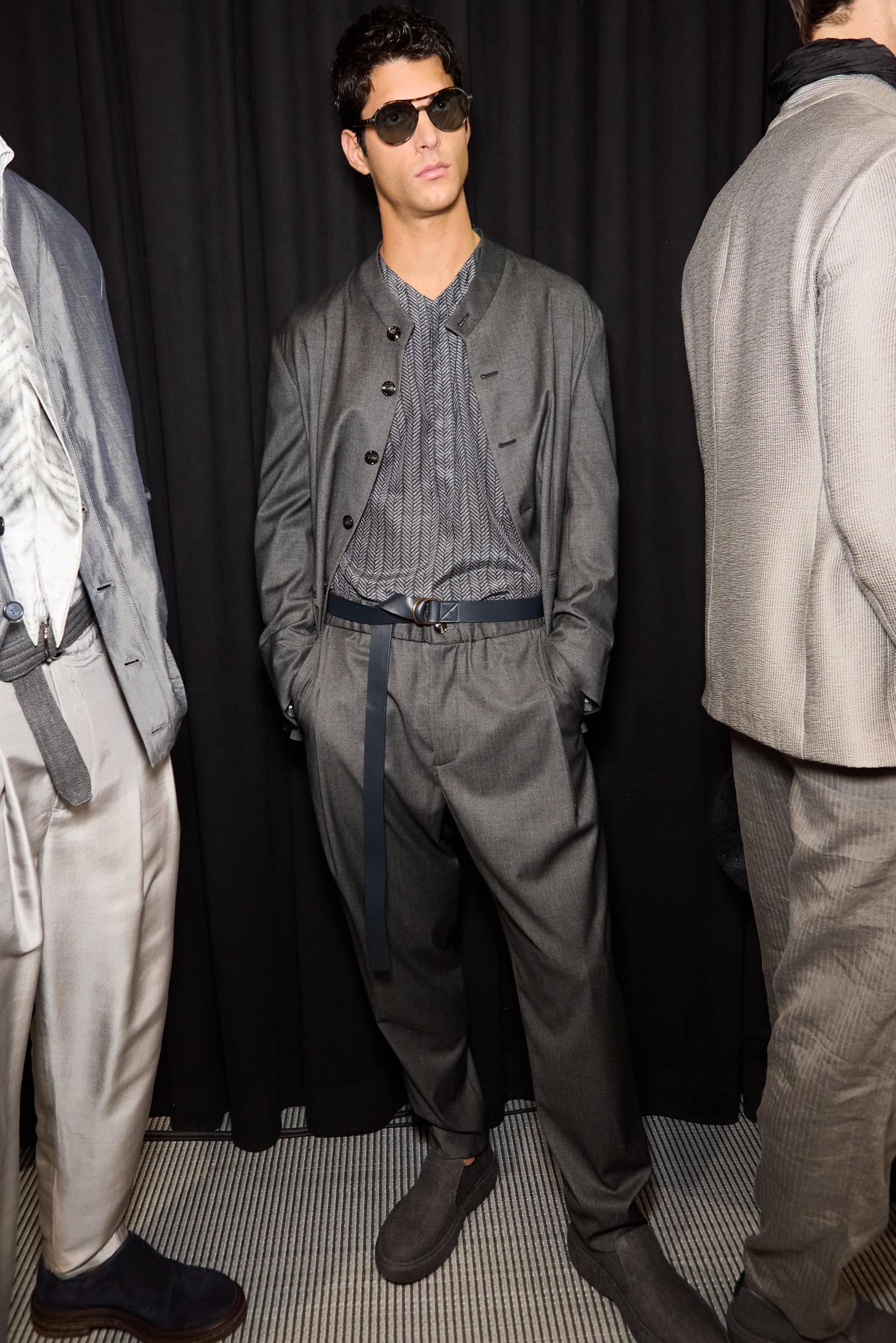 Giorgio Armani  Spring 2025 Men's Fashion Show Backstage