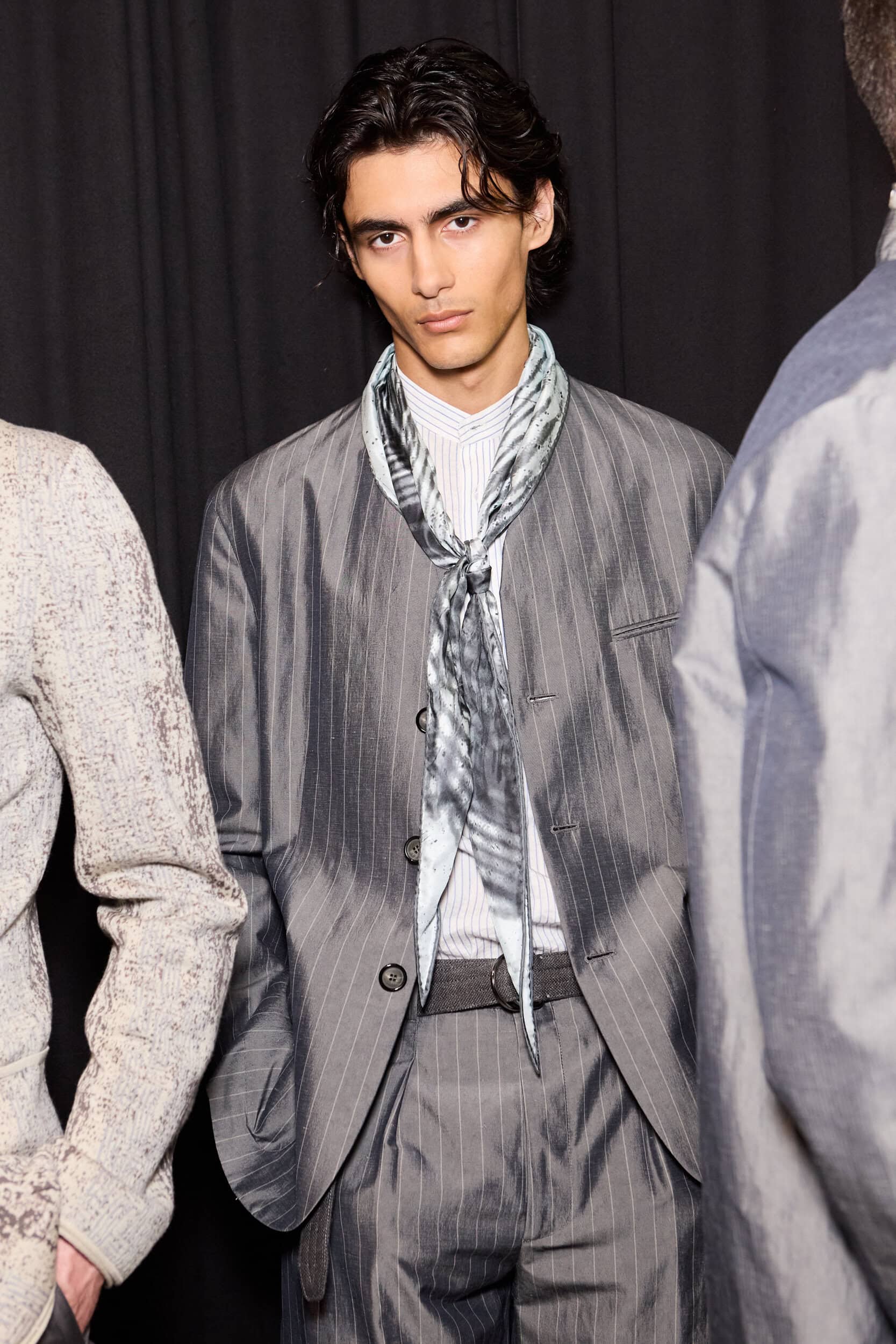 Giorgio Armani  Spring 2025 Men's Fashion Show Backstage