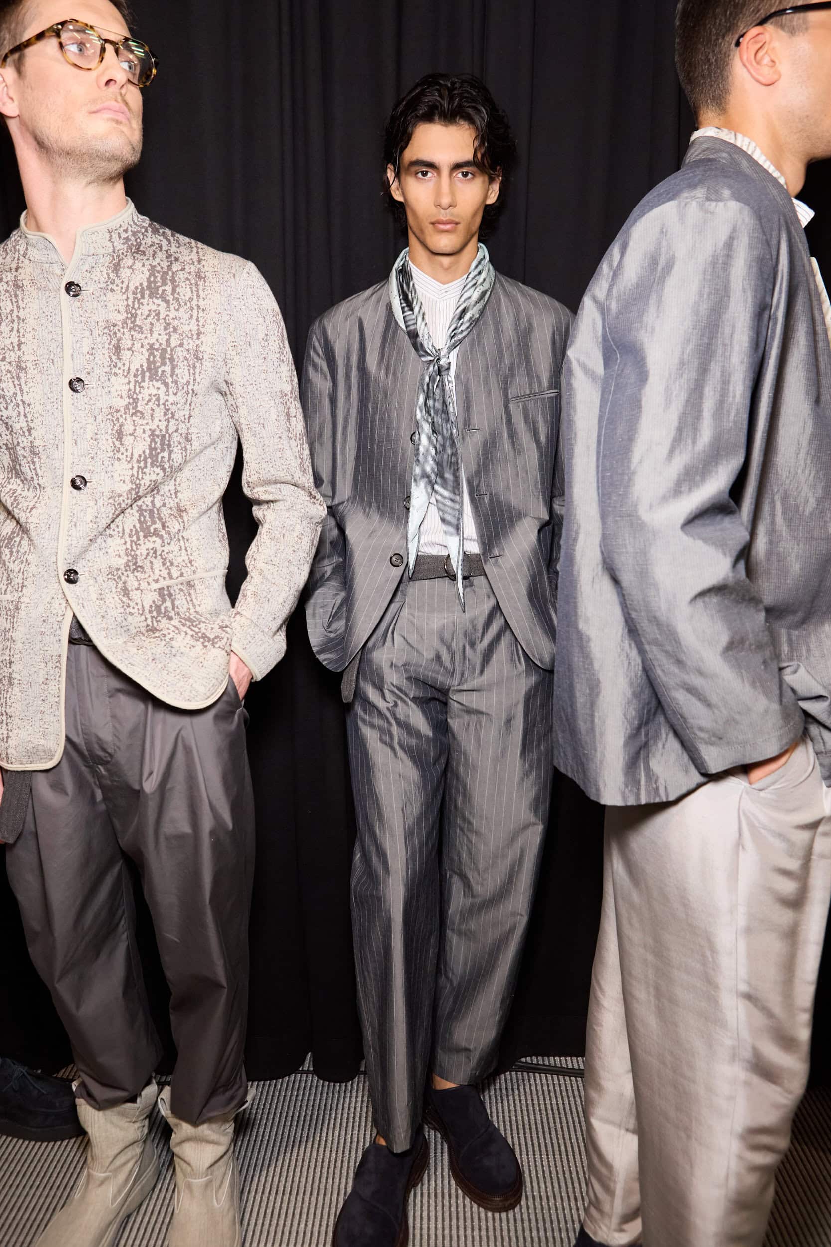 Giorgio Armani Spring 2025 Men's Fashion Show Backstage | The Impression