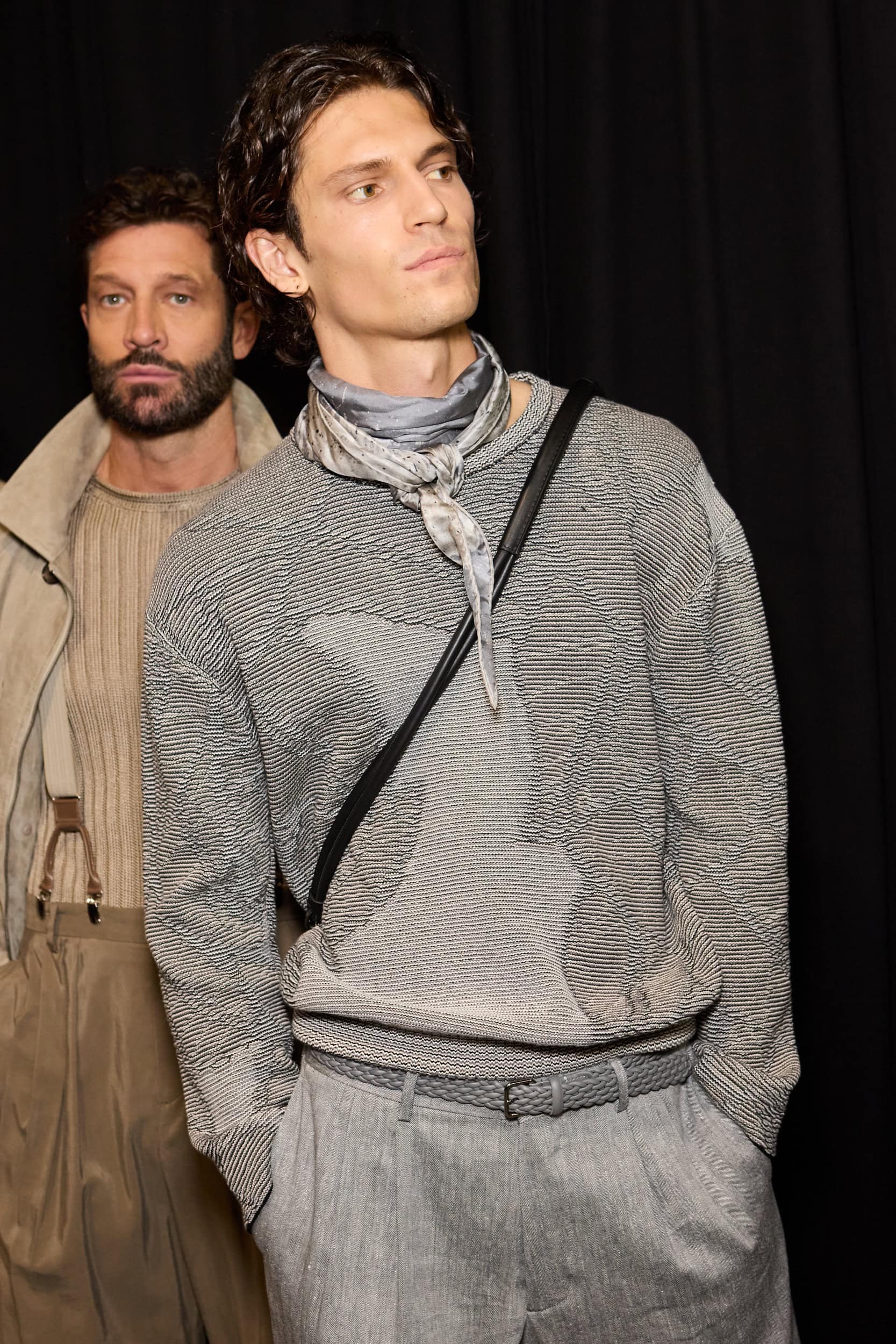 Giorgio Armani  Spring 2025 Men's Fashion Show Backstage