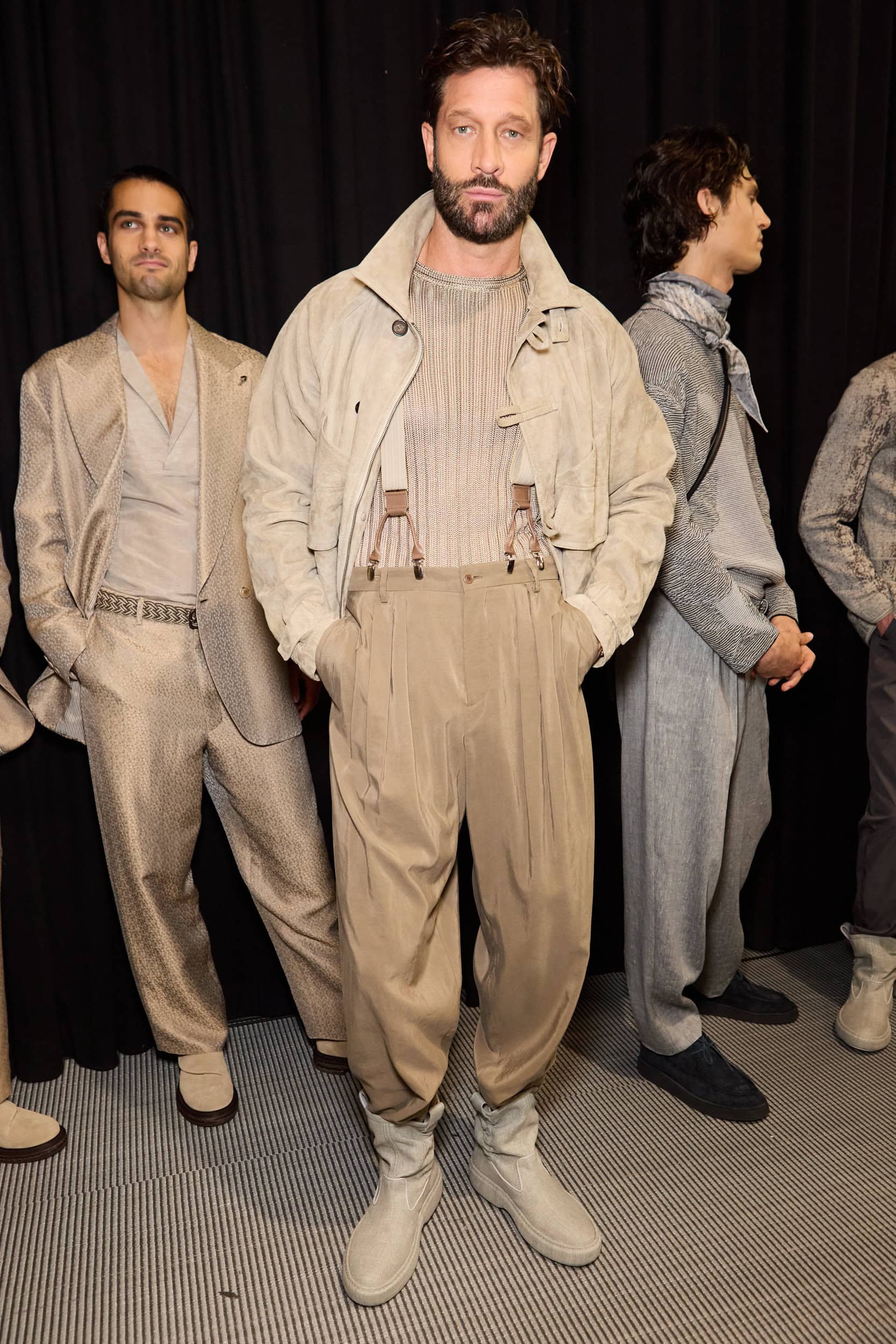 Giorgio Armani  Spring 2025 Men's Fashion Show Backstage