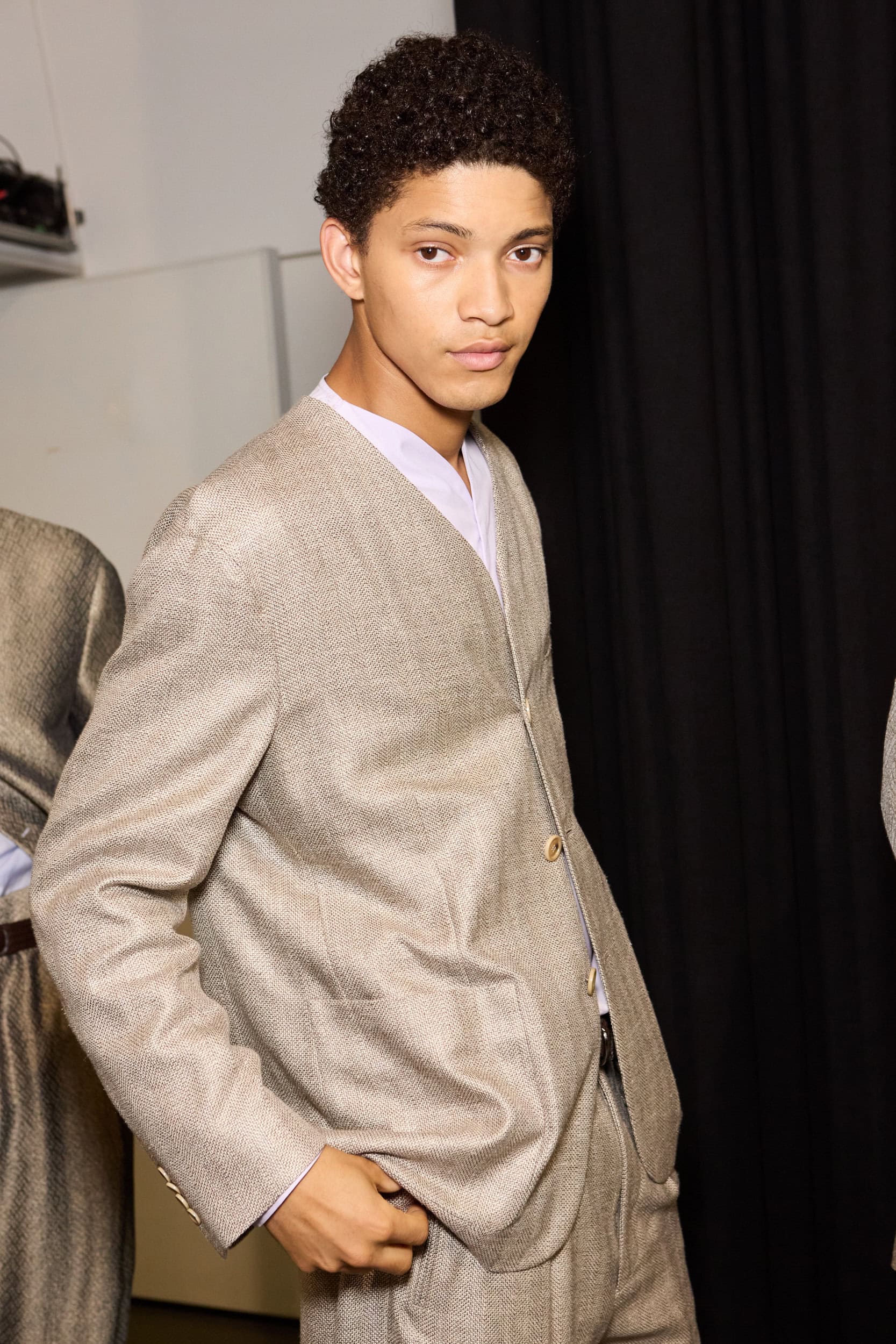 Giorgio Armani  Spring 2025 Men's Fashion Show Backstage