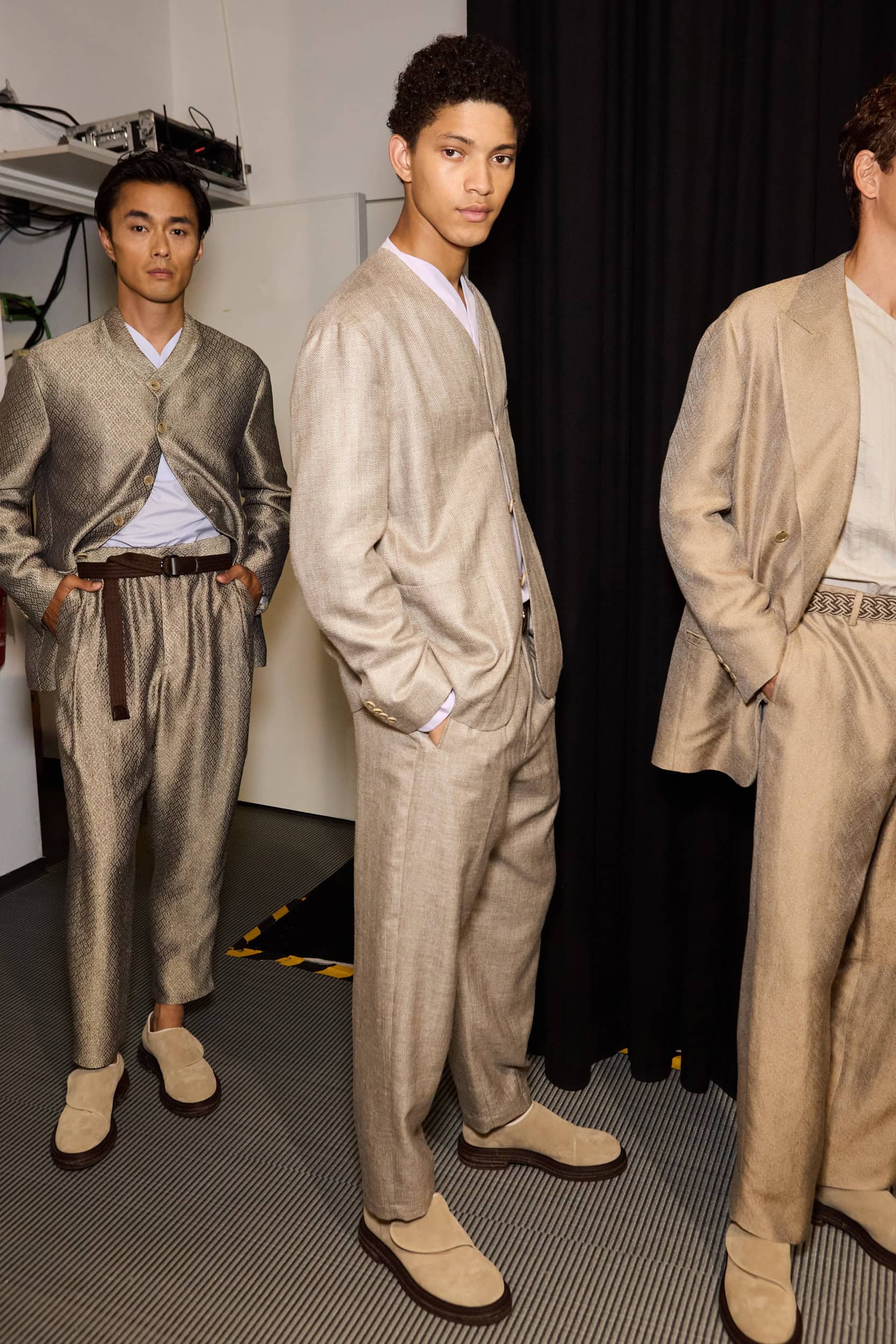 Giorgio Armani  Spring 2025 Men's Fashion Show Backstage