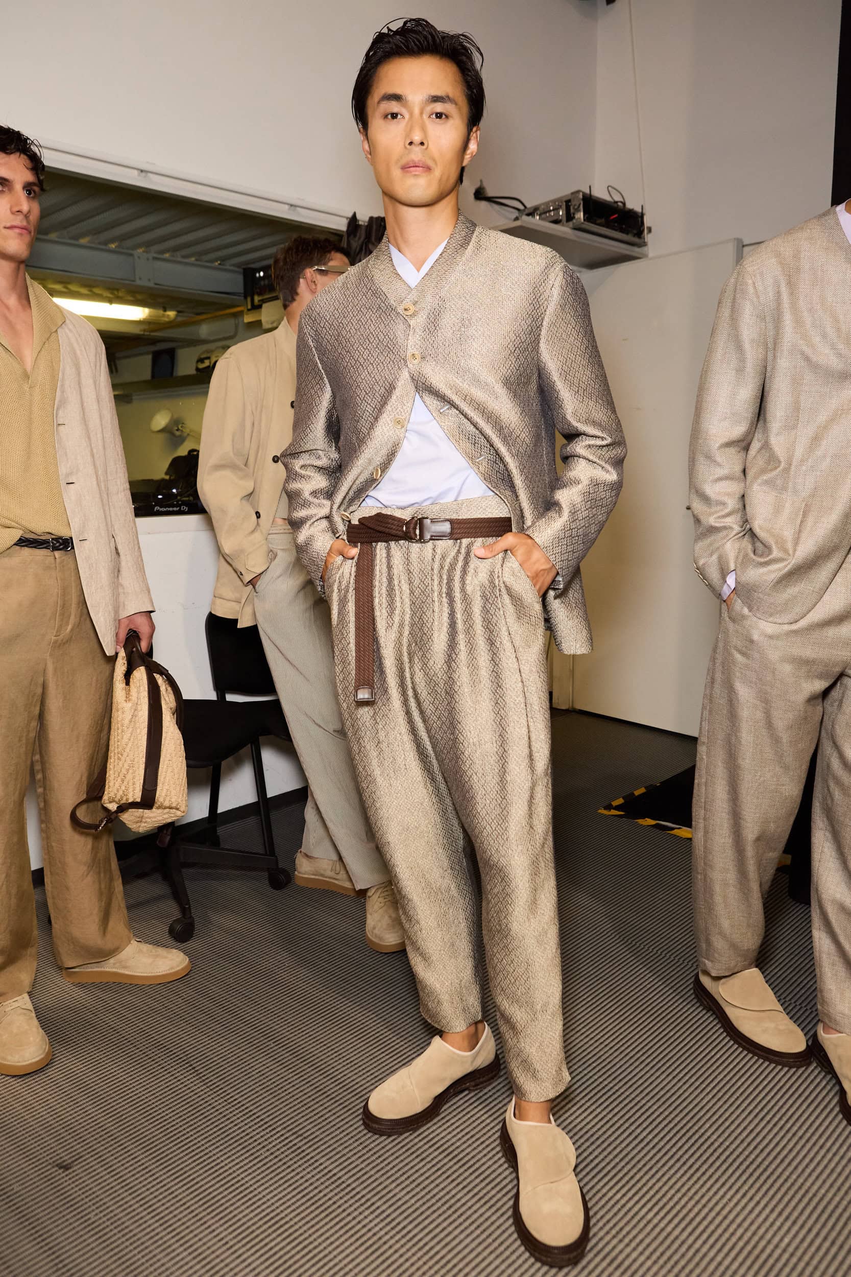 Giorgio Armani  Spring 2025 Men's Fashion Show Backstage