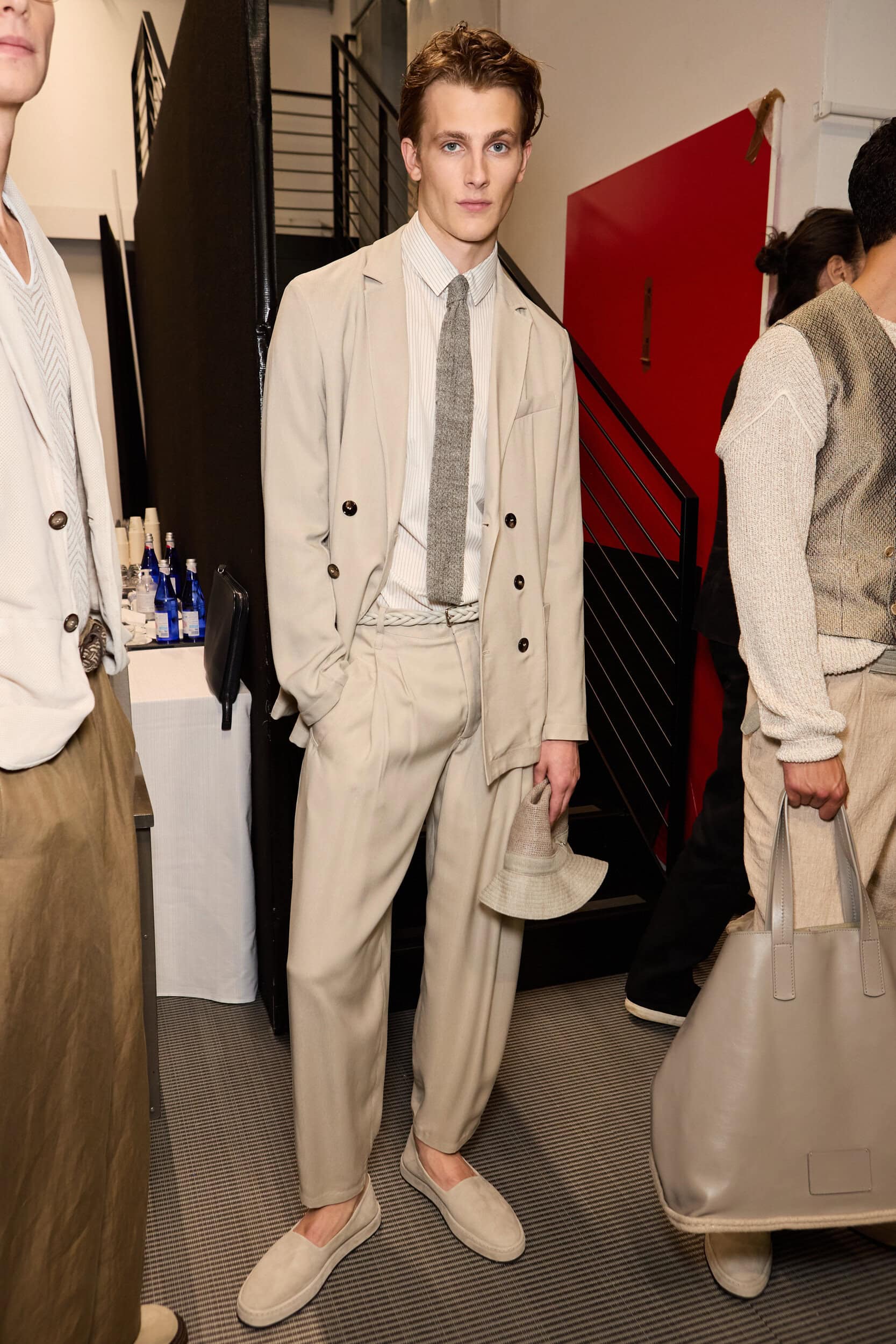 Giorgio Armani  Spring 2025 Men's Fashion Show Backstage