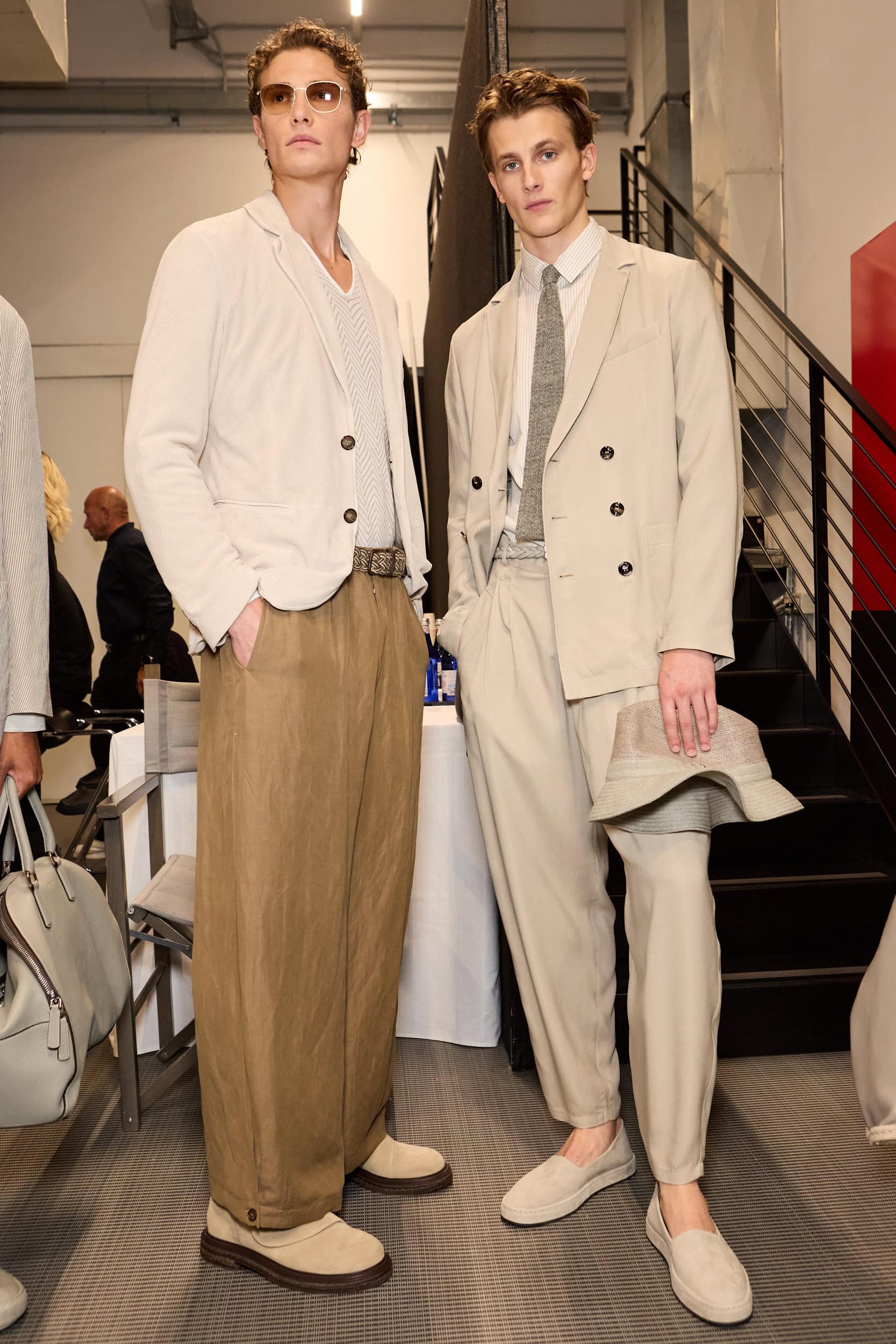 Giorgio Armani  Spring 2025 Men's Fashion Show Backstage