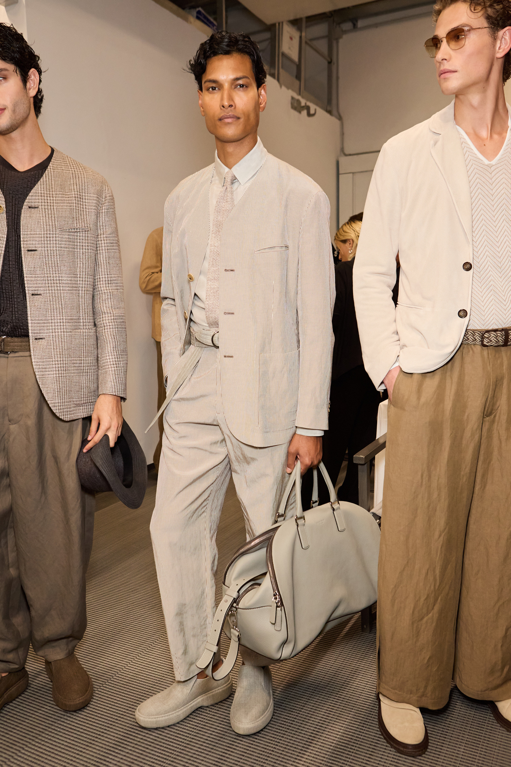 Giorgio Armani  Spring 2025 Men's Fashion Show Backstage