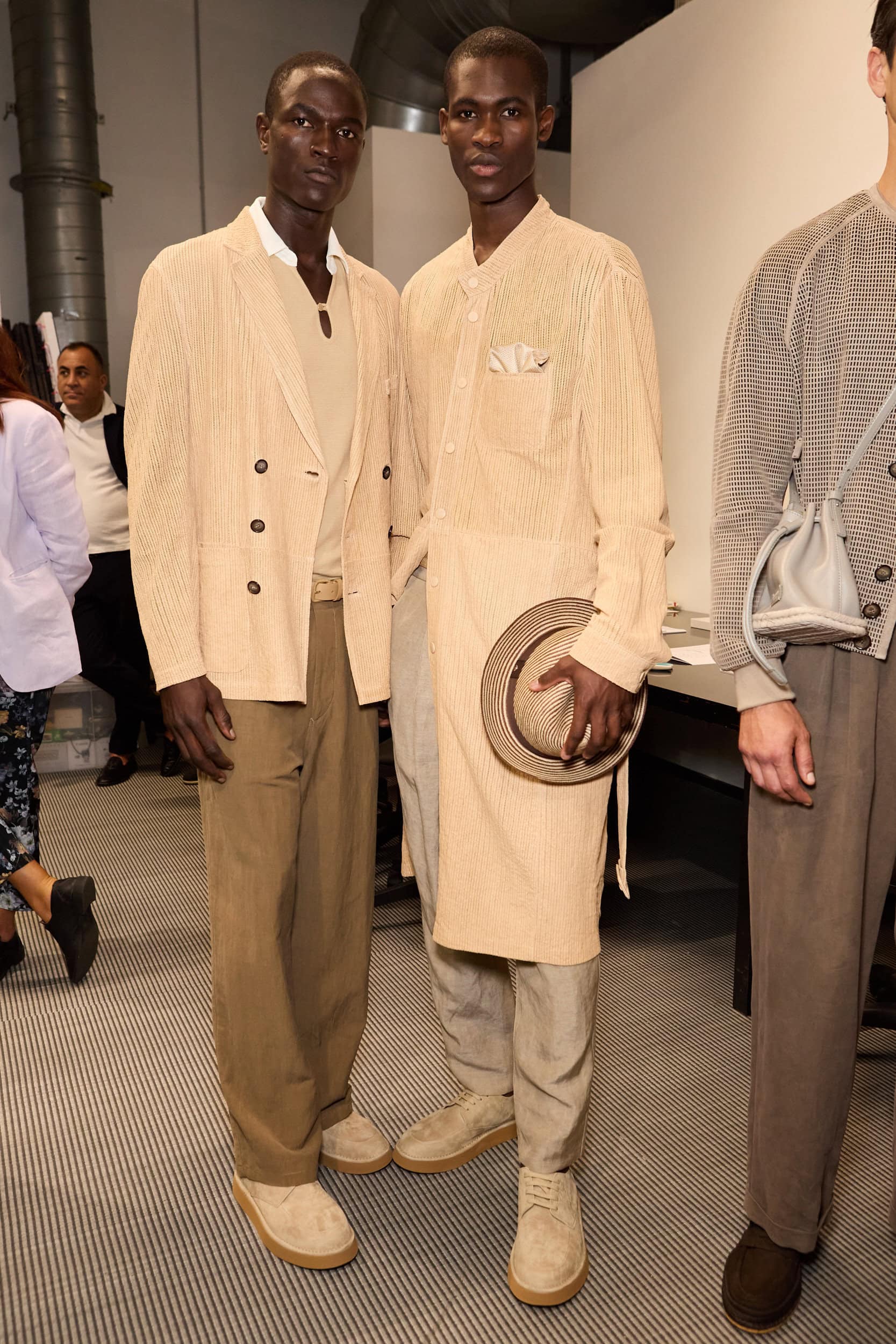 Giorgio Armani  Spring 2025 Men's Fashion Show Backstage