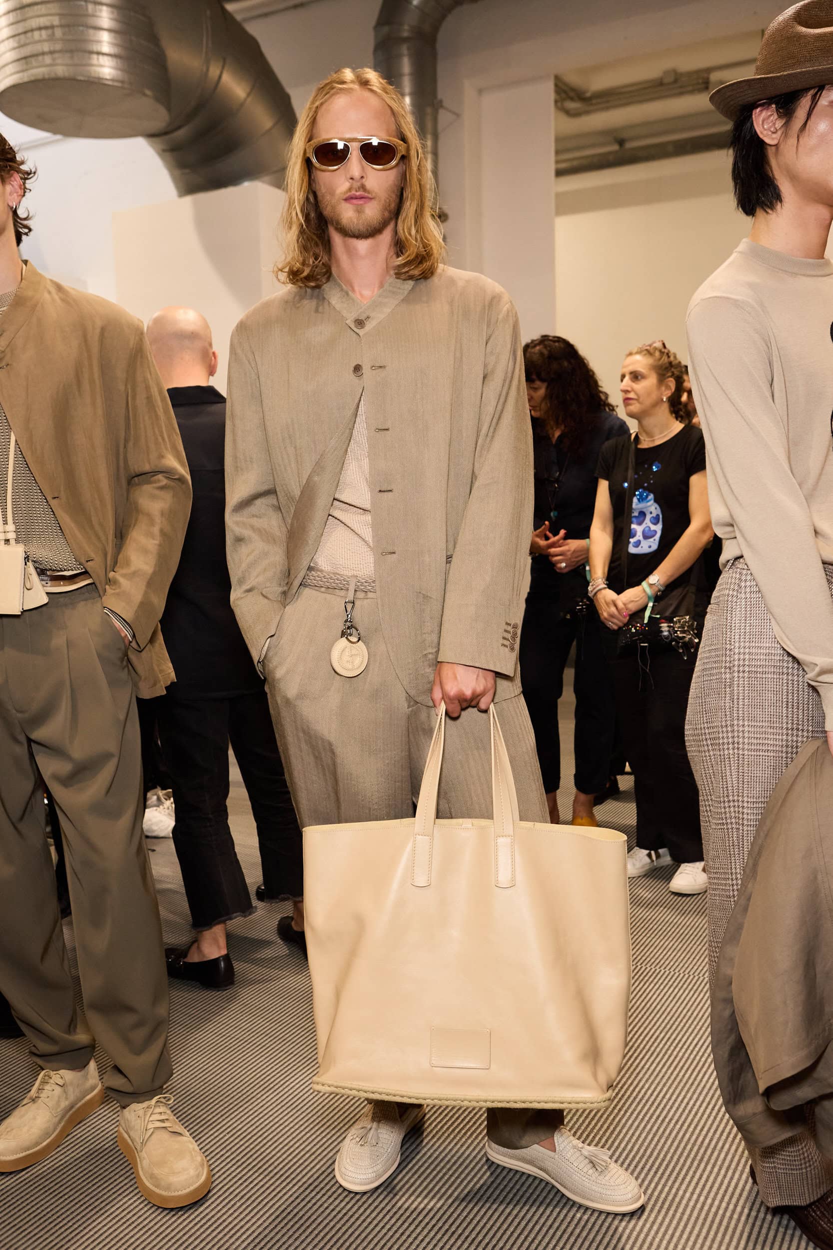 Giorgio Armani  Spring 2025 Men's Fashion Show Backstage