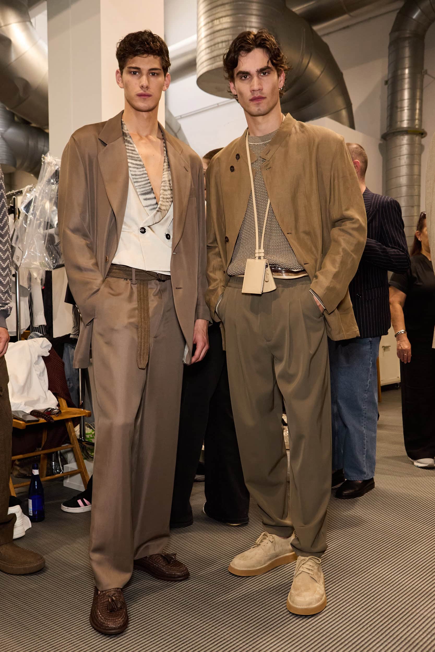 Giorgio Armani  Spring 2025 Men's Fashion Show Backstage